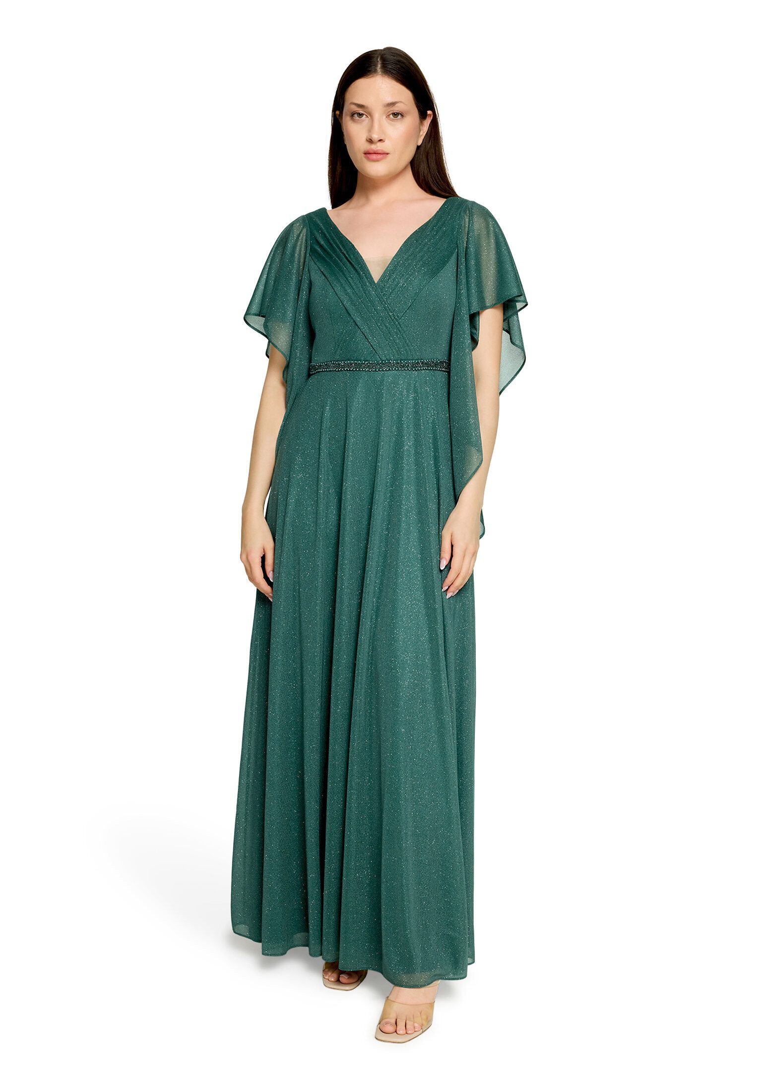 Vera Mont Abendkleid Damen im Glitzer-Look Falten