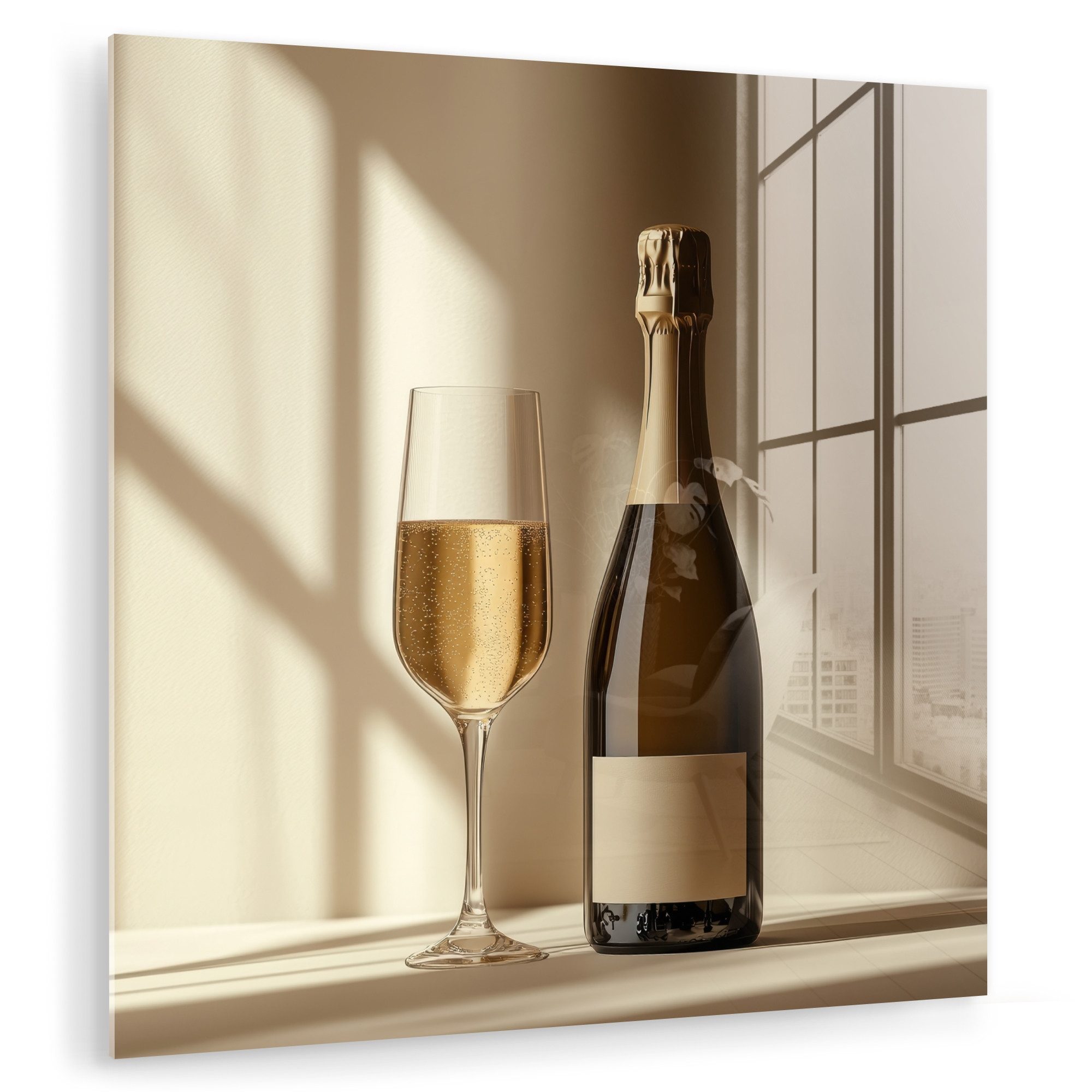 MuchoWow Acrylglasbild Champagner - Beige - günstig online kaufen