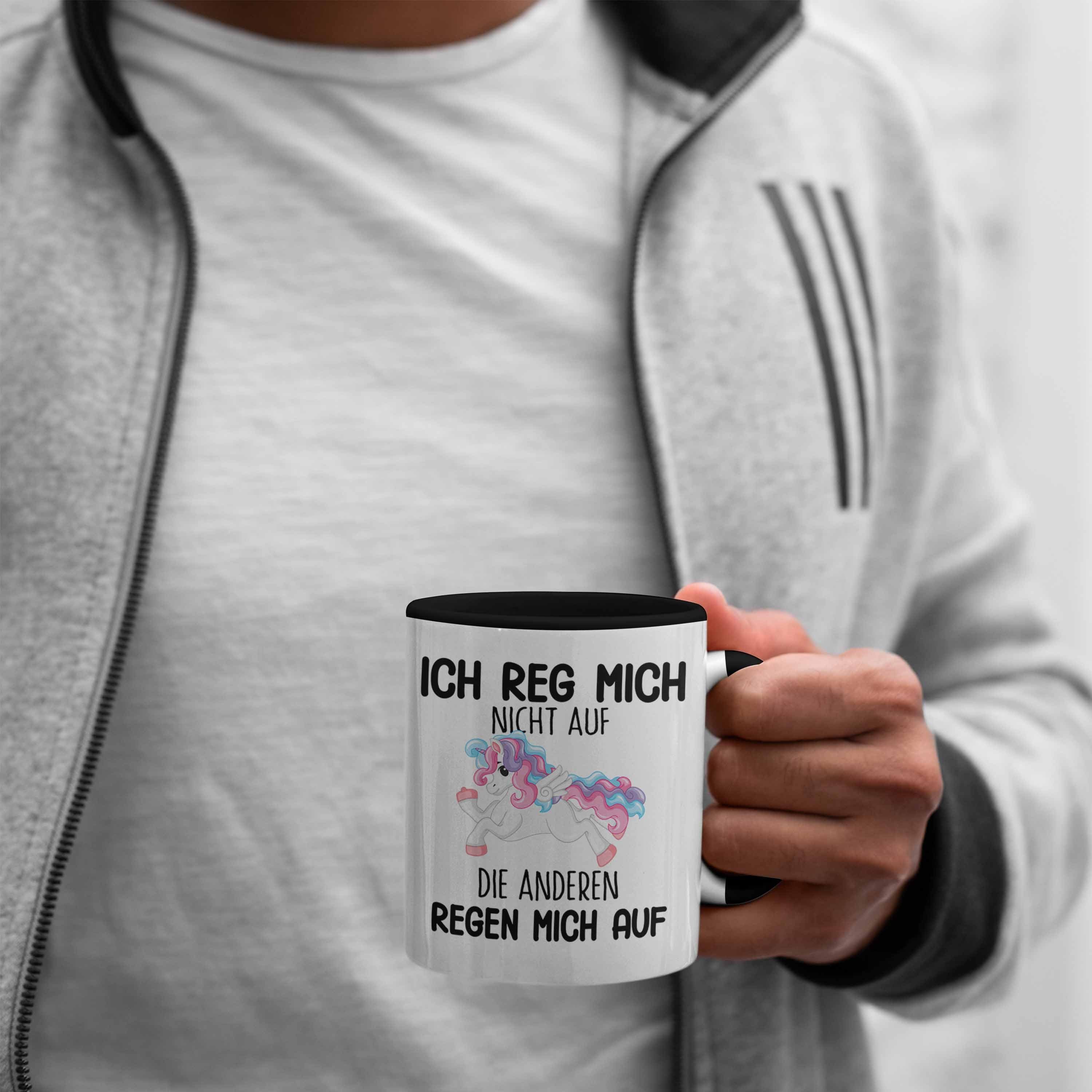Frauen Arbeit Reg Einhorn Spruch - Mit Geschenkidee Kaffeetasse Freundin Tasse Kollegin Lustige Nicht Tasse Auf Mama Ich Mich Trendation Geschenk Schwarz Trendation