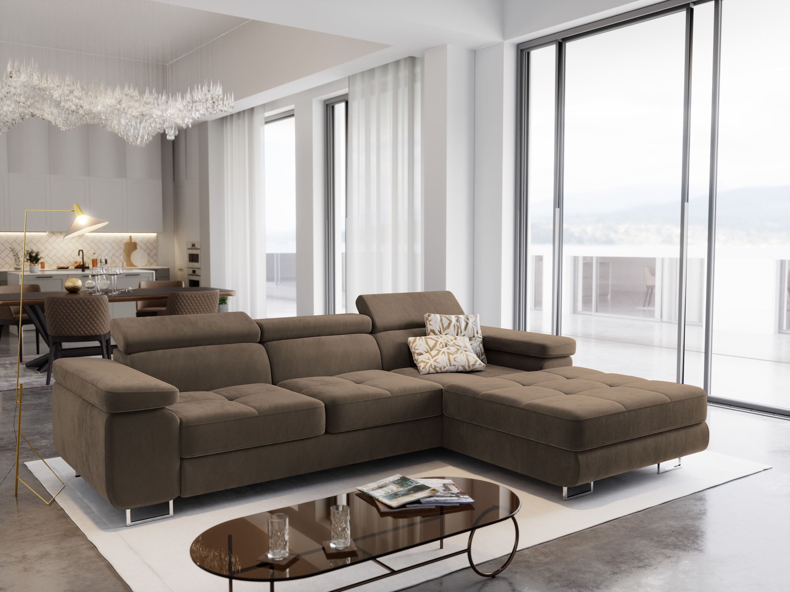 Masseno Ecksofa ELMA mit Schlaffunktion L-Form, günstig online kaufen