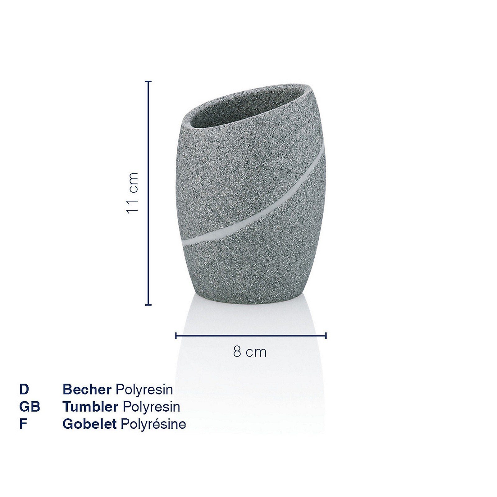 kela Seifenschale Talus, Breite: 0 cm, Ø 8 cm, Natursteinoptik, abgeschrägt