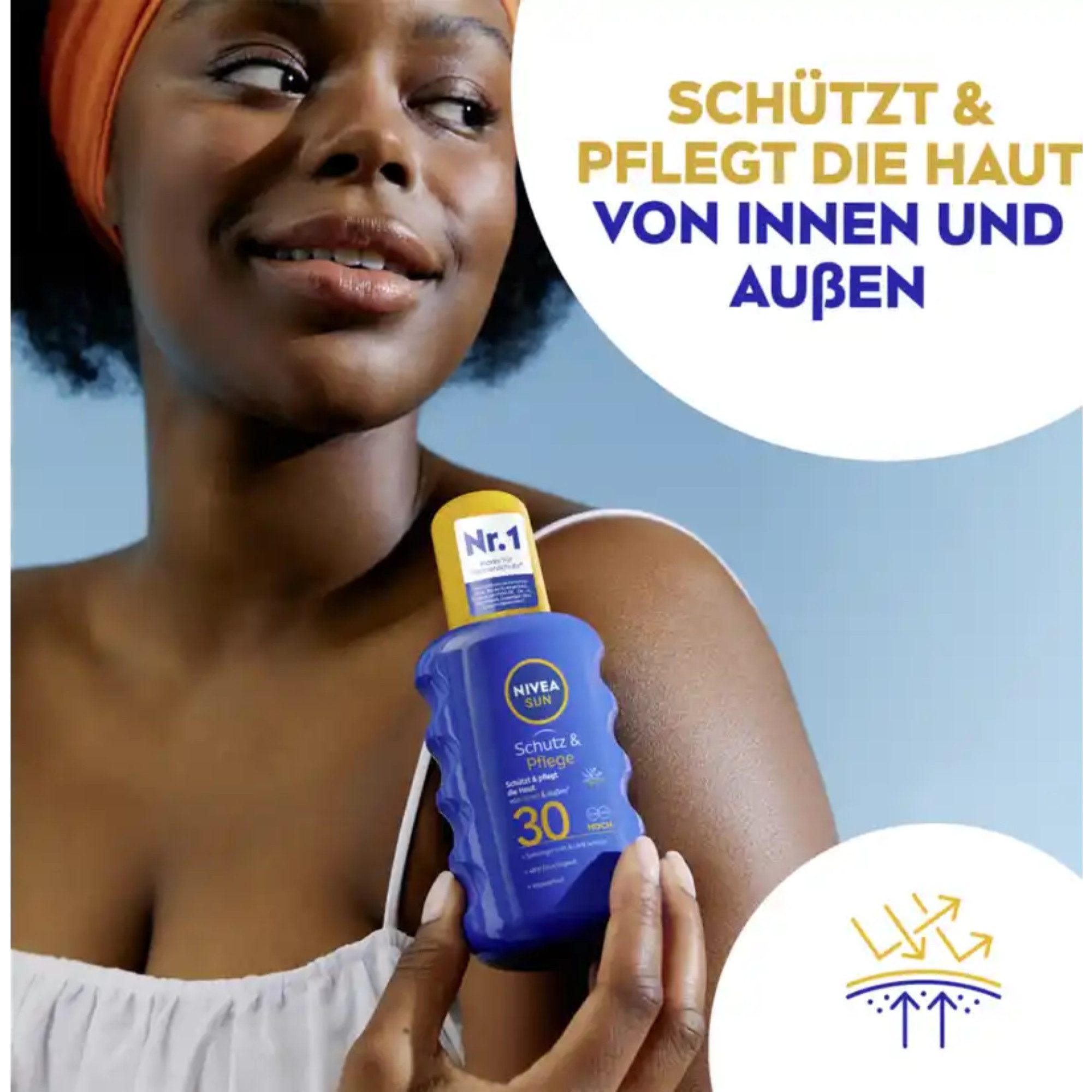Nivea Sonnenschutzspray SUN Schutz & Pflege Sonnenspray LSF 30, 2er Pack (2x 200ml)