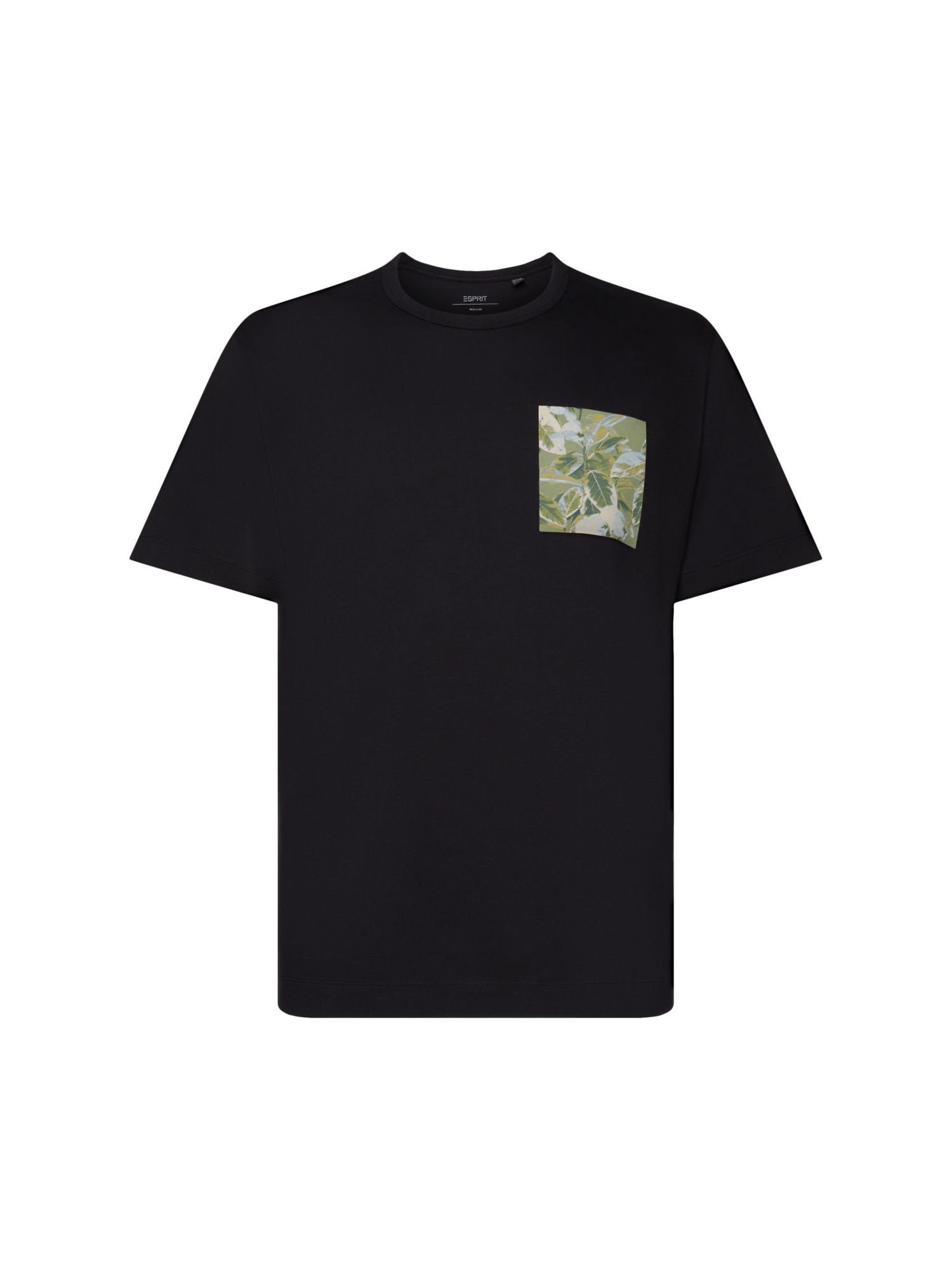 Esprit Collection T-Shirt Jersey-T-Shirt mit Brust-Print, 100 % Baumwolle (1-tlg) BLACK