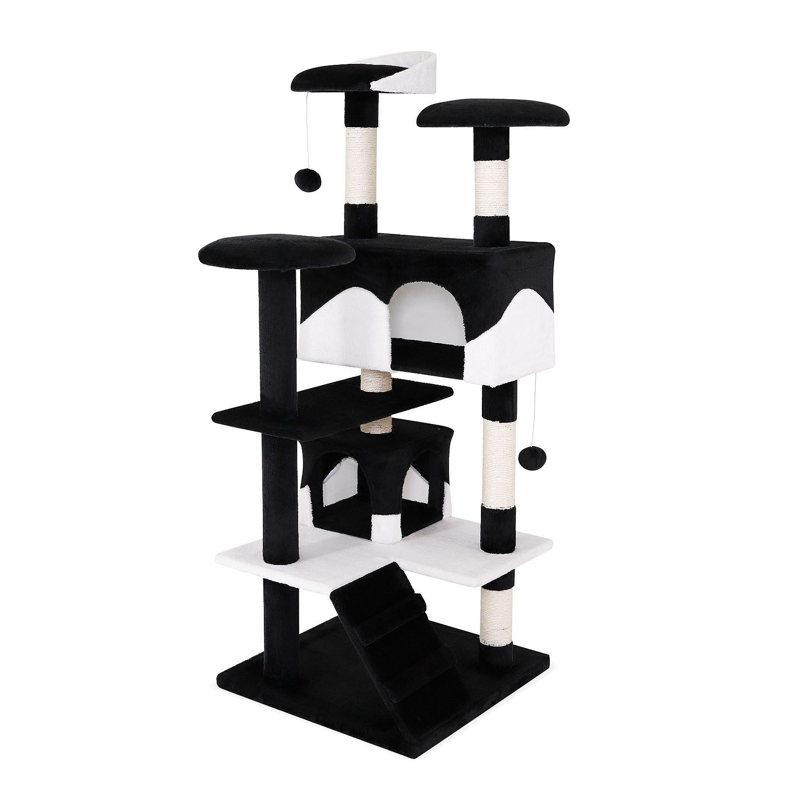 lionto Kratzbaum lionto Kratzbaum Höhe 130 cm, schwarz/weiß, schwarz/weiß