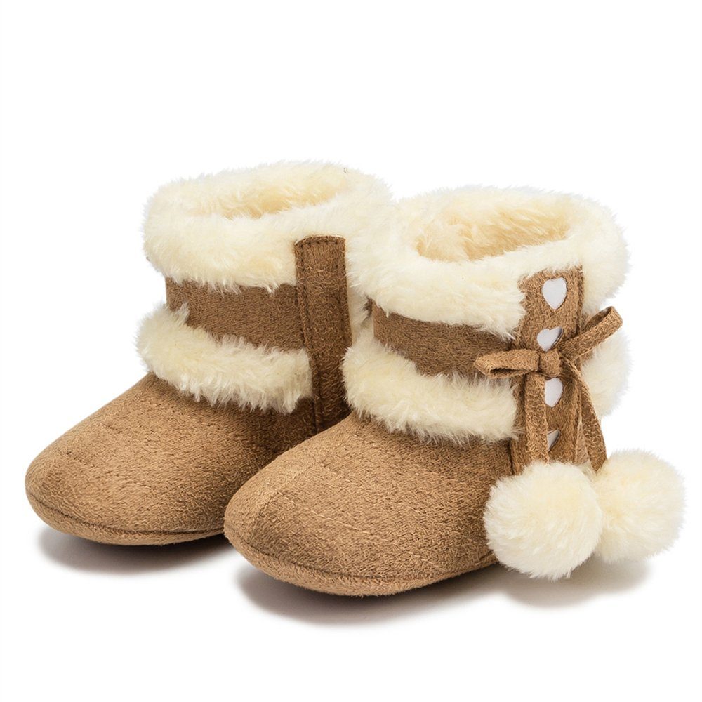 weiche und Rouemi für Babystiefel rutschfeste, Kleinkinder Babyschuhe, Braun niedliche Schuhe