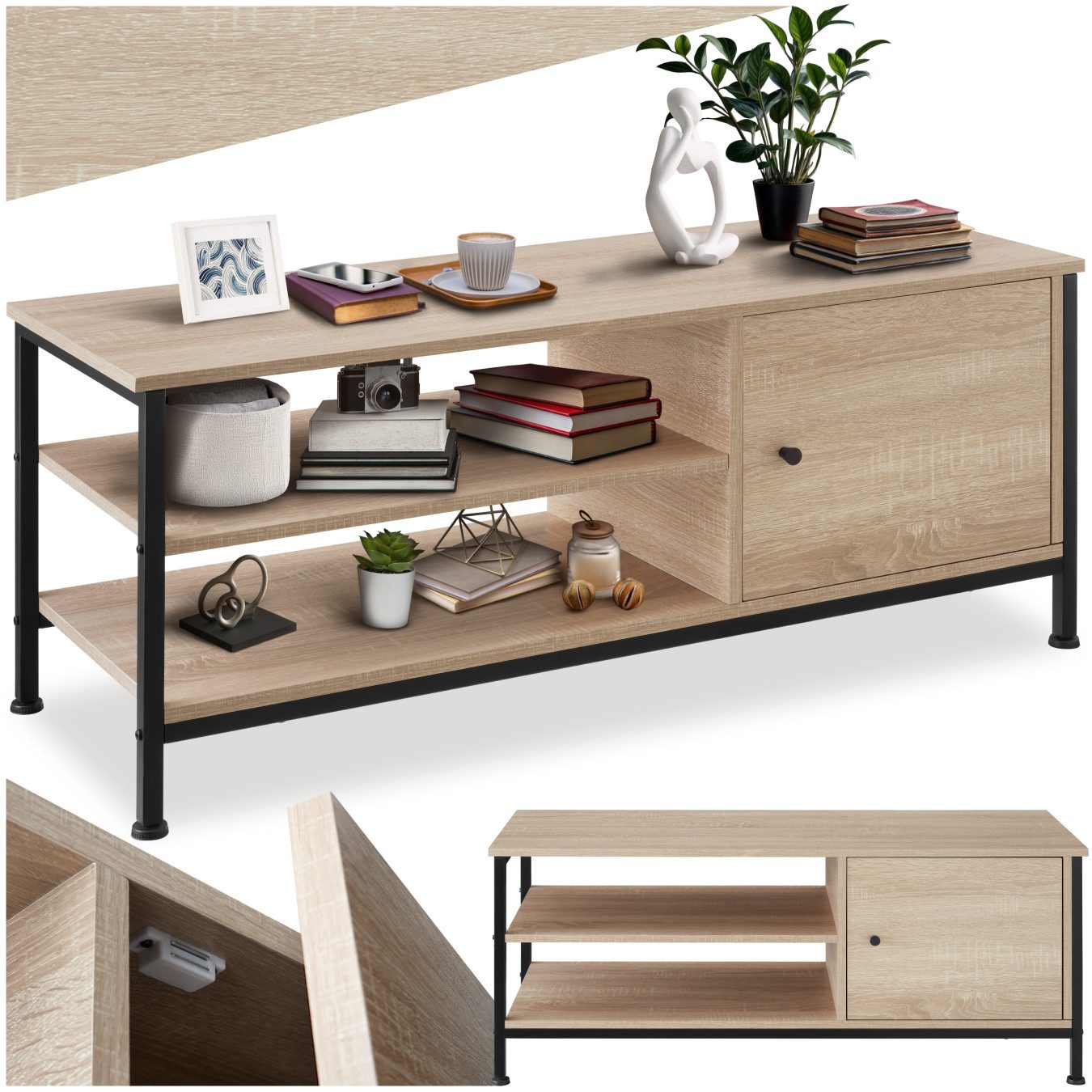 tectake Lowboard TV-Regal, Industrial Style günstig online kaufen