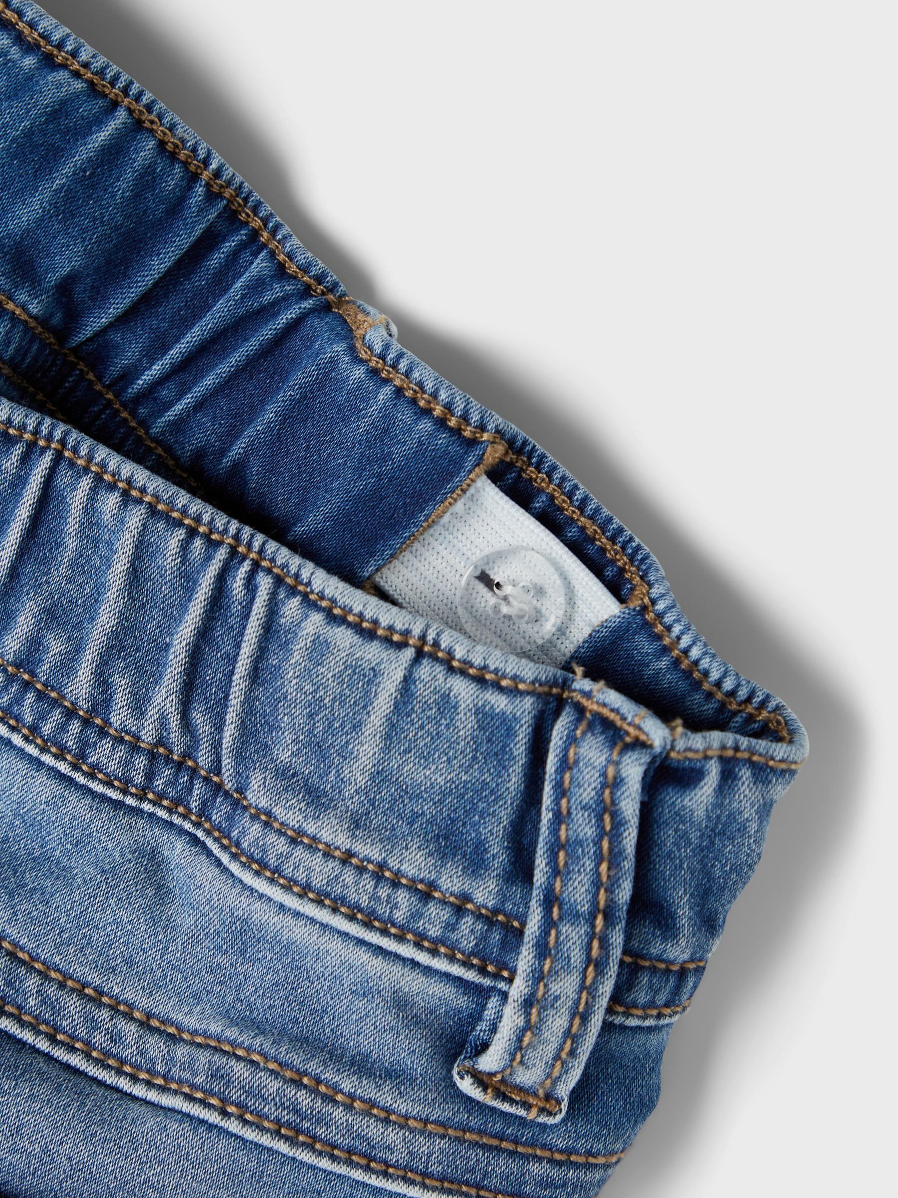 Name It Schlupfjeans NKMROBIN DNMTHAYER SWE lässig geschnitten, Denim, Abriebeffekte, angesetztes Bündchen