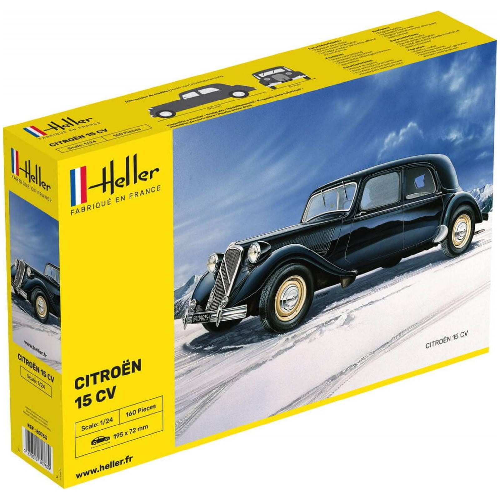 Heller Modellbausatz Citroen 15 CV, Maßstab 1:72