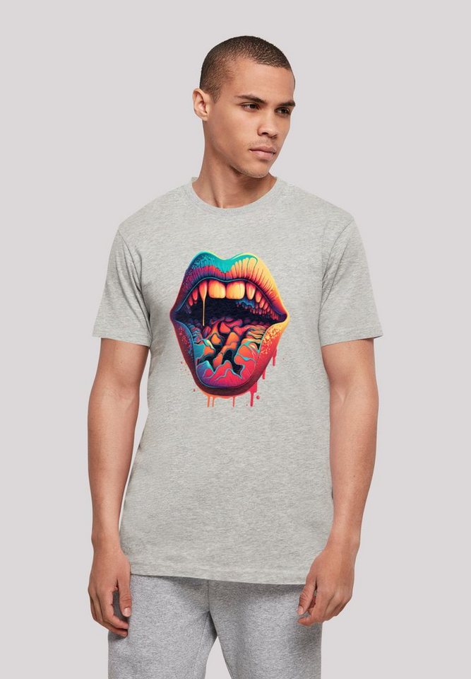 F4NT4STIC T-Shirt Drooling Lips TEE UNISEX Print