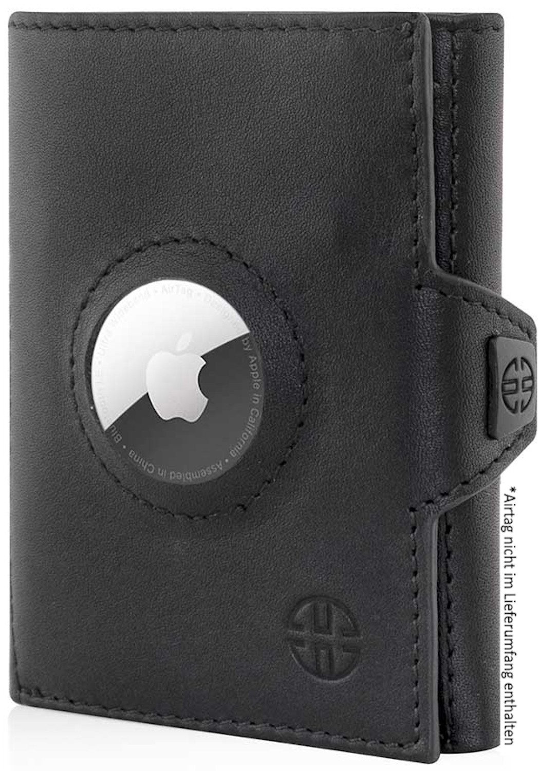 Trusador Geldbörse AirTag 'Verona' - Leder-Wallet mit AirTag- & Münzfach (Handarbeit, Handmade in Europe), Vollnarbenleder, AirTag Wallet Herren & Damen