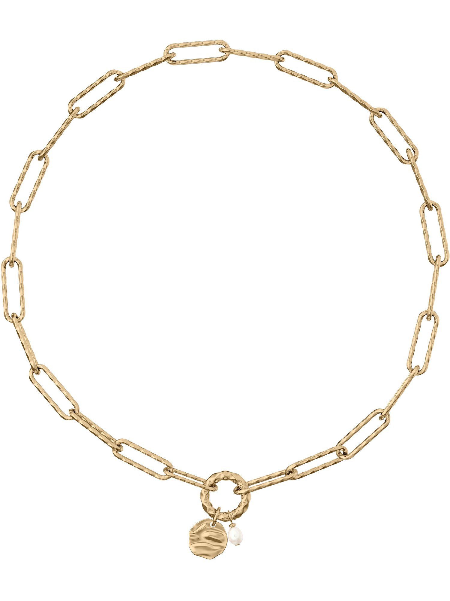 SKAGEN Edelstahlkette Skagen Damen-Kette Metall Süßwasserperle
