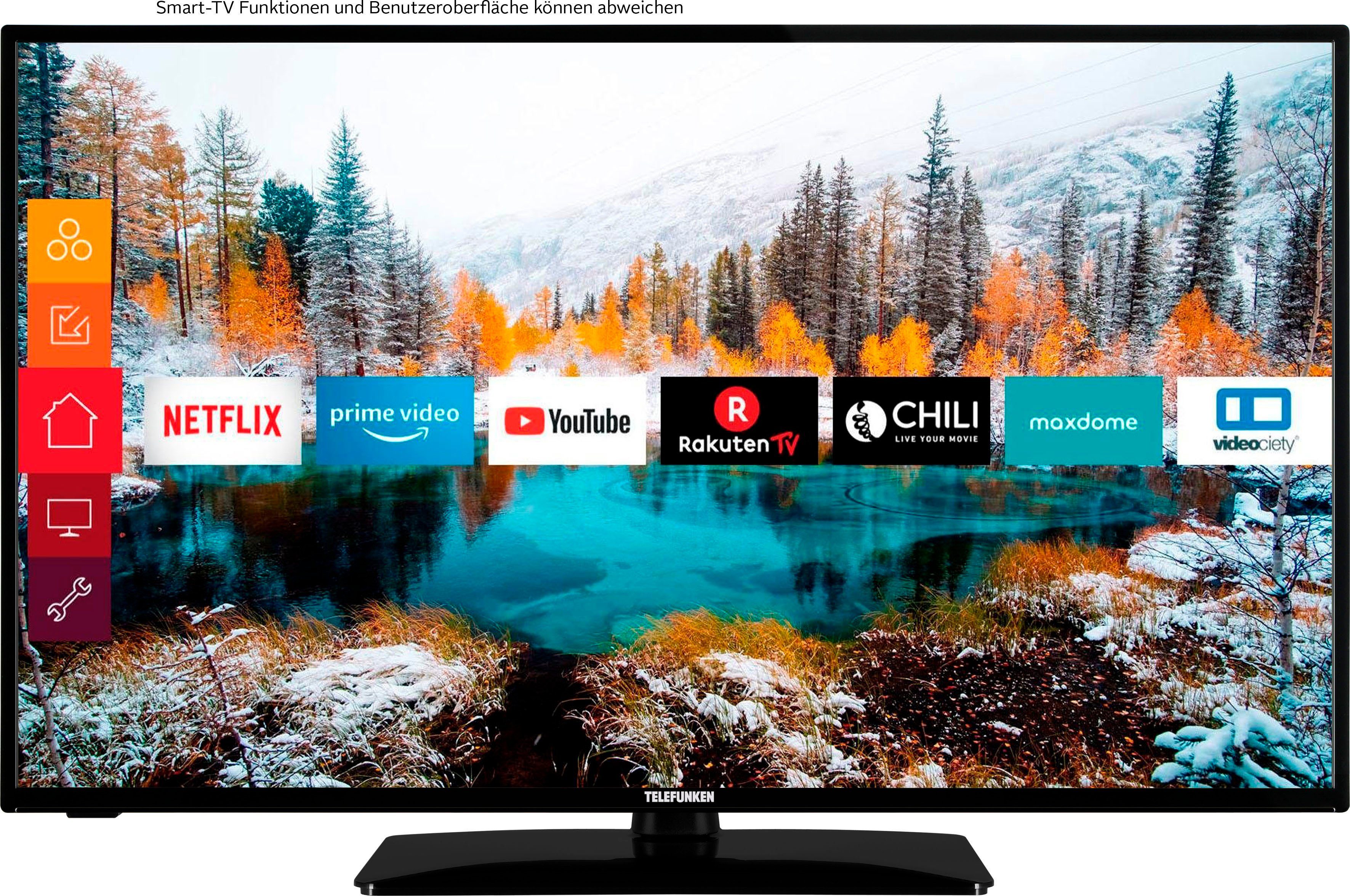 Telefunken D42F553X1CW LCD-LED Fernseher (106 cm/42 Zoll, Full HD, Smart TV,  HDR10, Triple-Tuner, Works with Alexa & Google Assistant, Bluetooth,  Netflix / Prime Video / Youtube uvm. - 6 Monate HD+ inkl)
