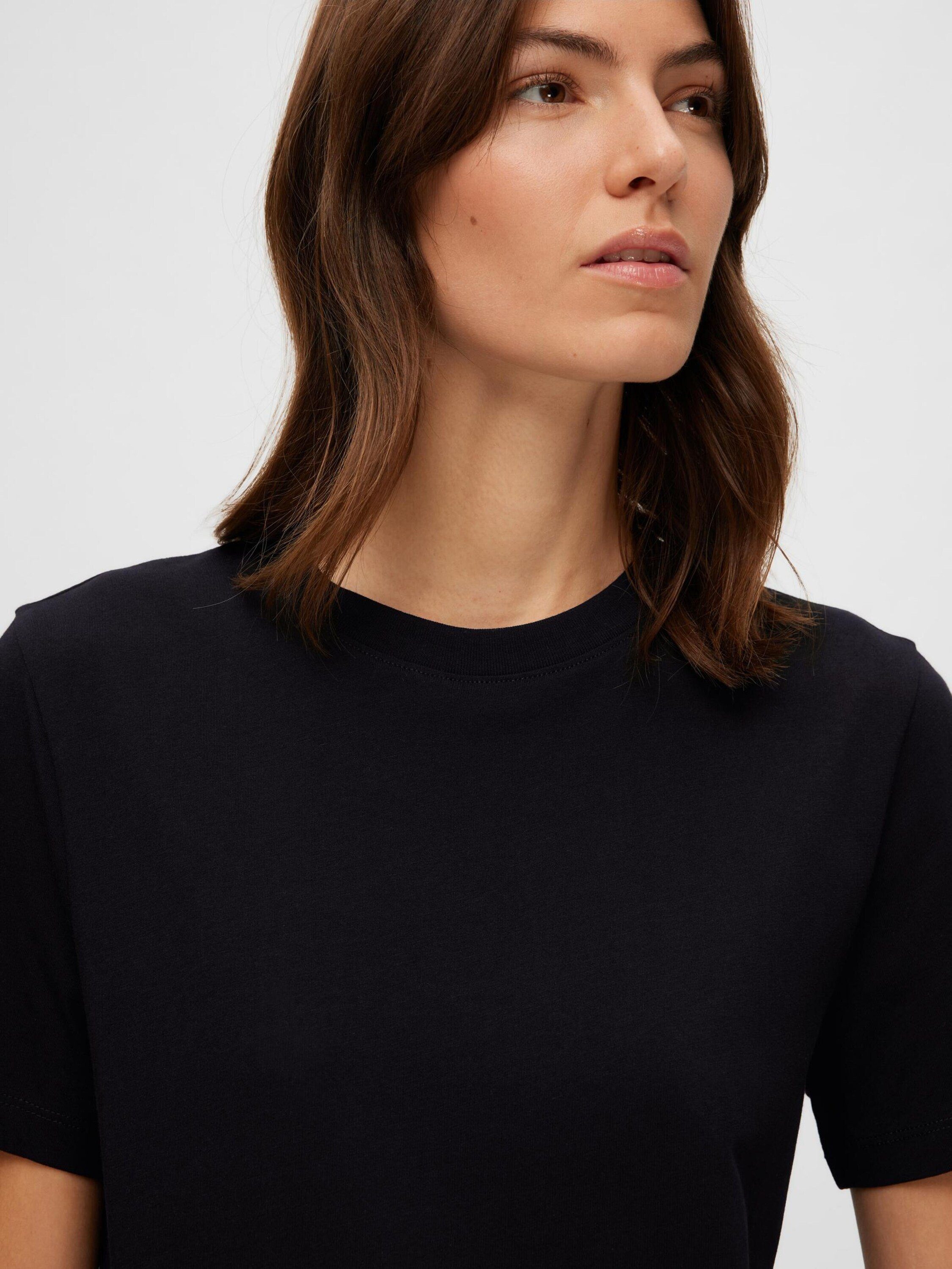 Selected Langarmshirt (1-tlg) Plain/ohne Details