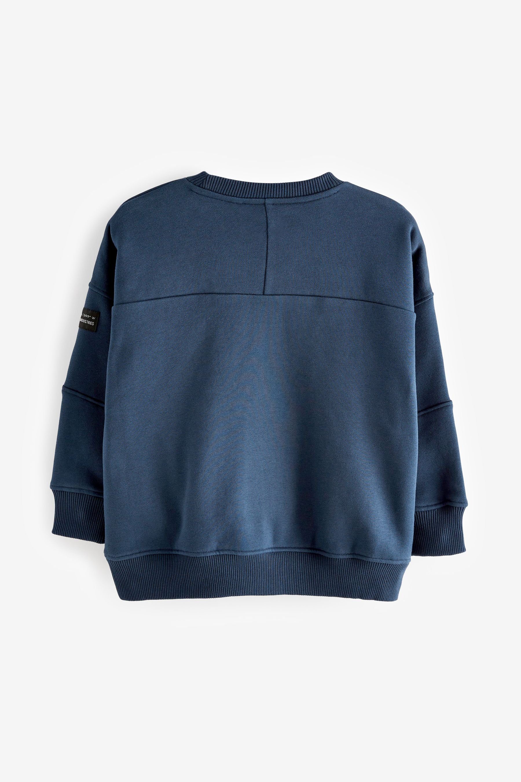 Next Sweatanzug - Utility-Sweatshirt Rundhalsausschnitt mit Set (2-tlg) Blue