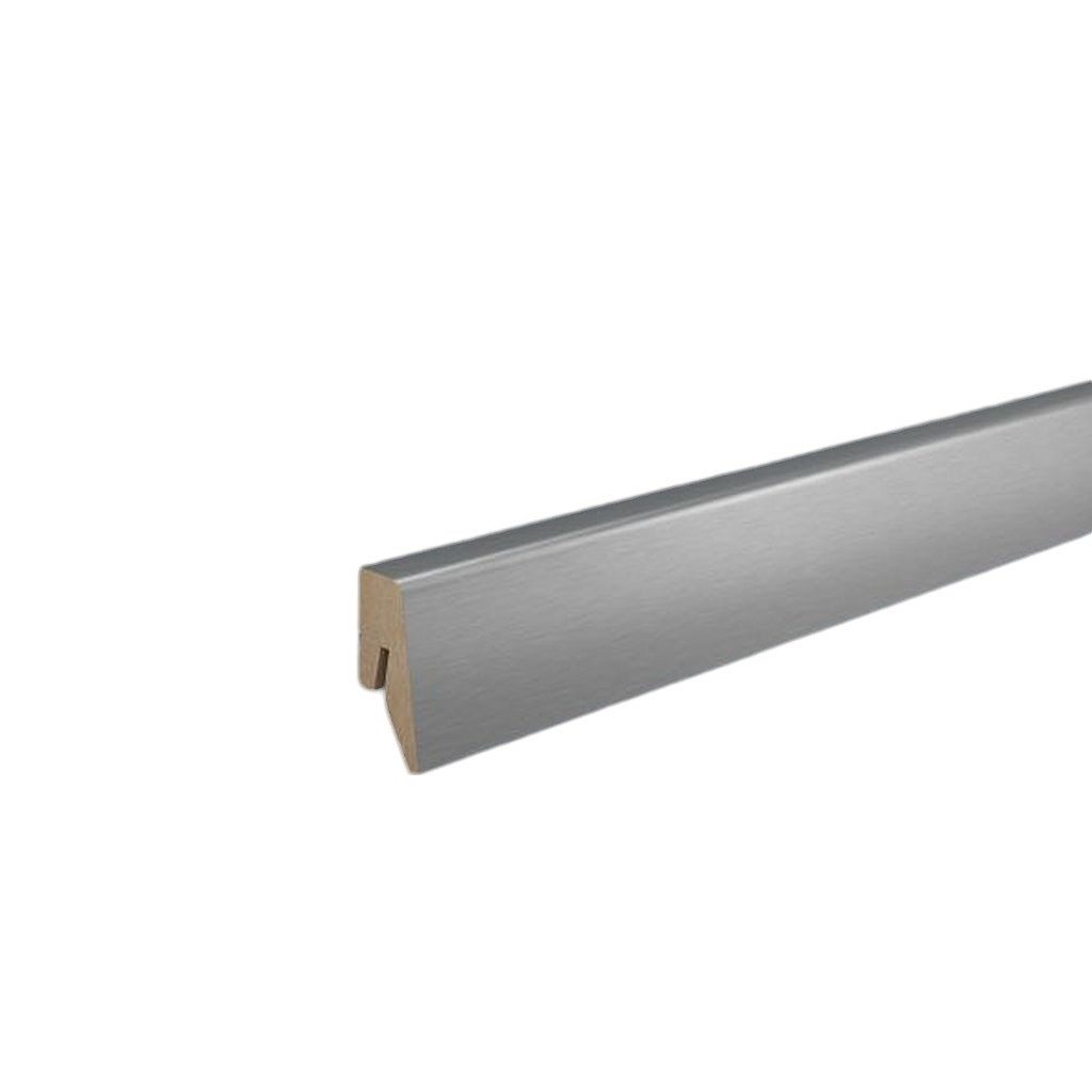 Südbrock Sockelleiste Metallic 15 x 40 mm Edelstahl Dekor MDF foliert Fußleiste, L: 240 cm, H: 4 cm, 1-St.