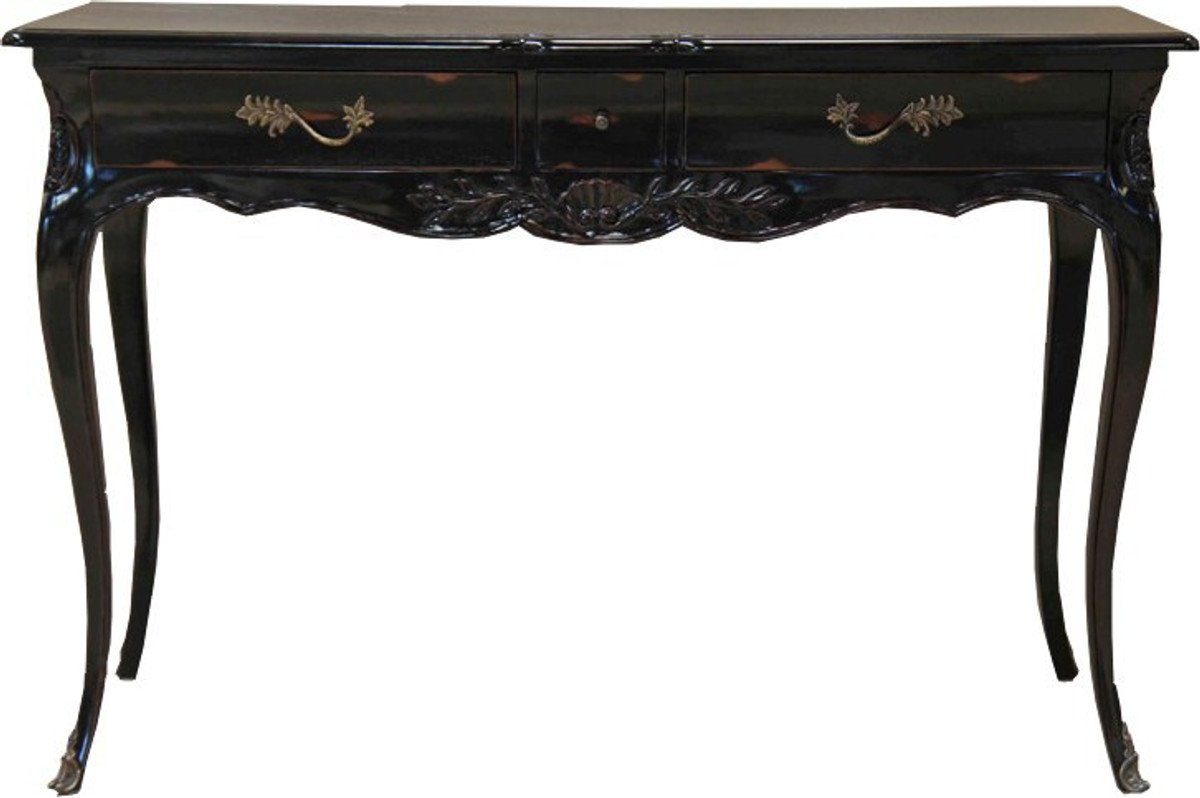 Casa Padrino Schreibtisch Barock Schreibtisch Antik Schwarz 120 x 80 x 45 cm - Sekretär Luxus Möbel