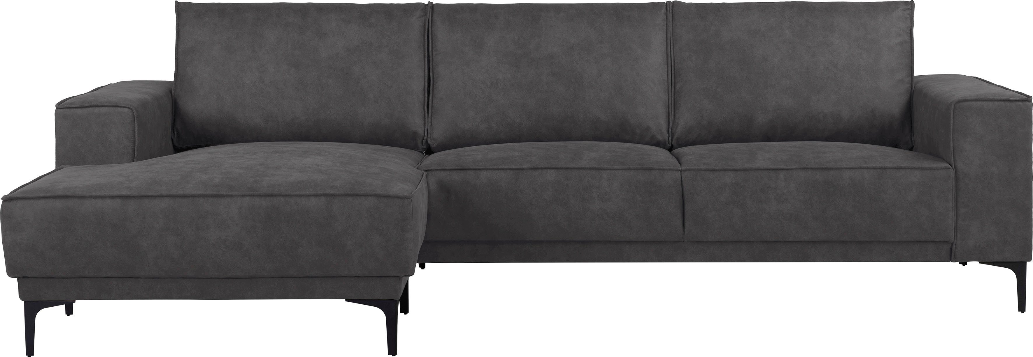 Places of Style Ecksofa "Polsterecke Oland, Struktur, Flachgewebe, Luxus-Mi günstig online kaufen