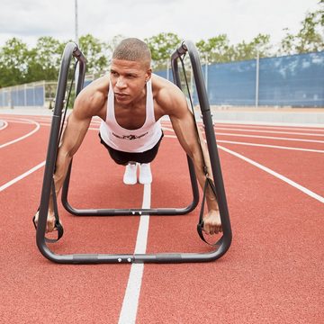 GORILLA SPORTS Liegestützgriffe Dip Barren - mit Verstellbaren Griffen, Höhe 95cm, bis 150kg Belastbar (1-St)