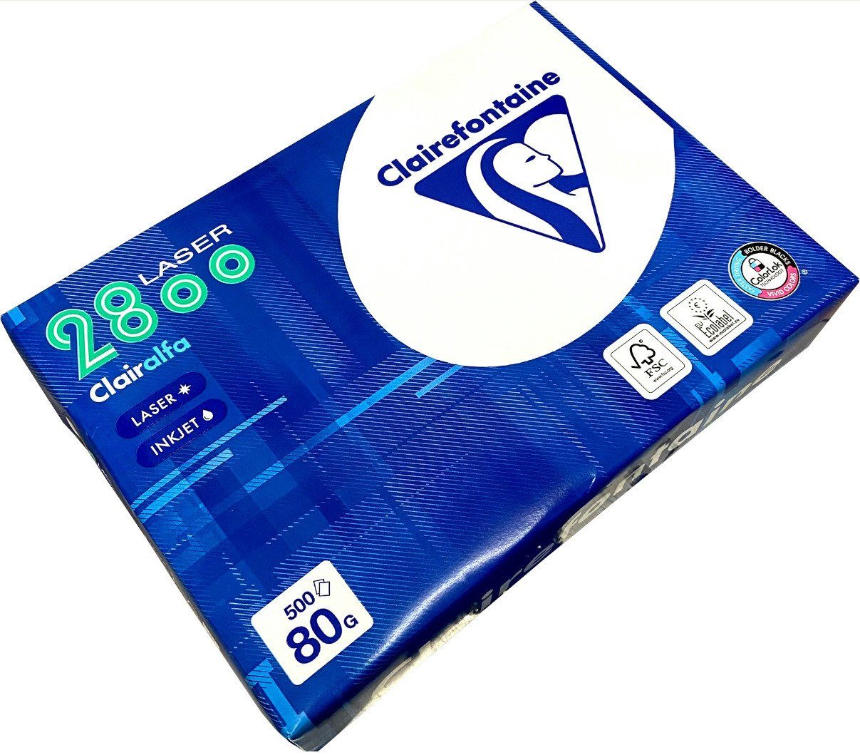 CLAIREFONTAINE Drucker- und Kopierpapier 2500 Blatt Druckerpapier, 80g /m², DIN A4, Premium Qualität