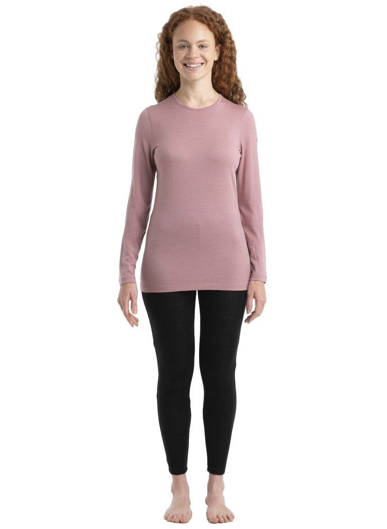 Icebreaker Langarmshirt Unterwäsche 200 Oasis LS Crewe - Merinowolle, enganliegend