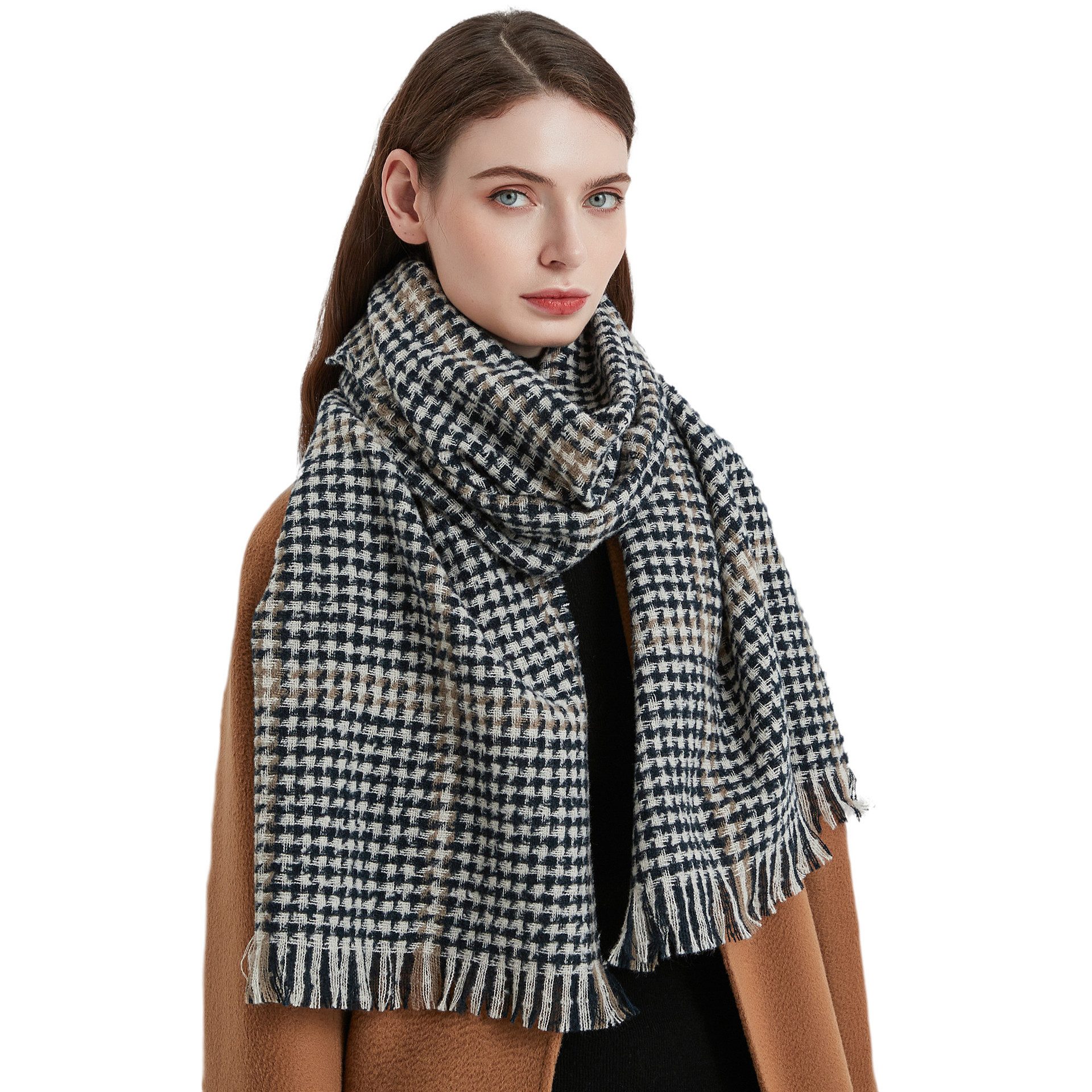 Blusmart Modeschal Retro-Hahnentritt-Schal für Herbst und günstig online kaufen