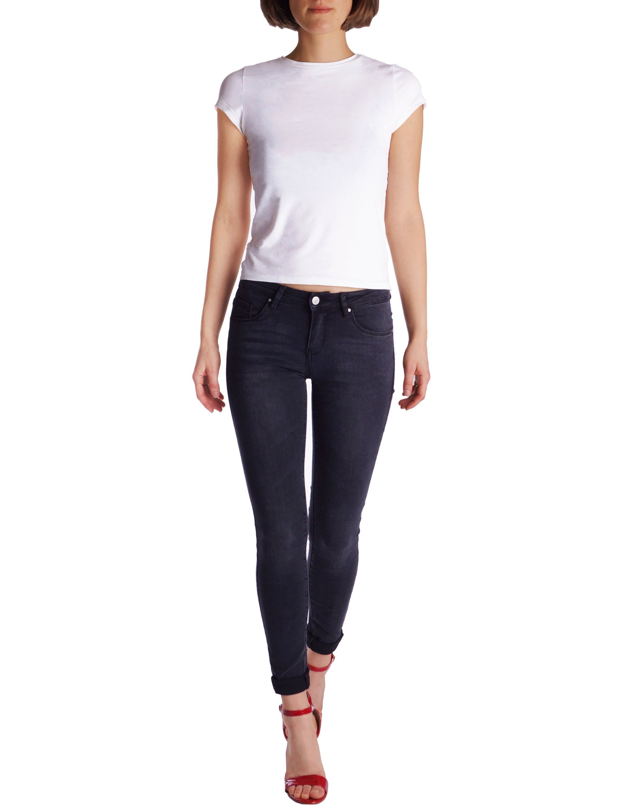 5-Pocket-Style Fraternel Schwarz Skinny-fit-Jeans Stretch,
