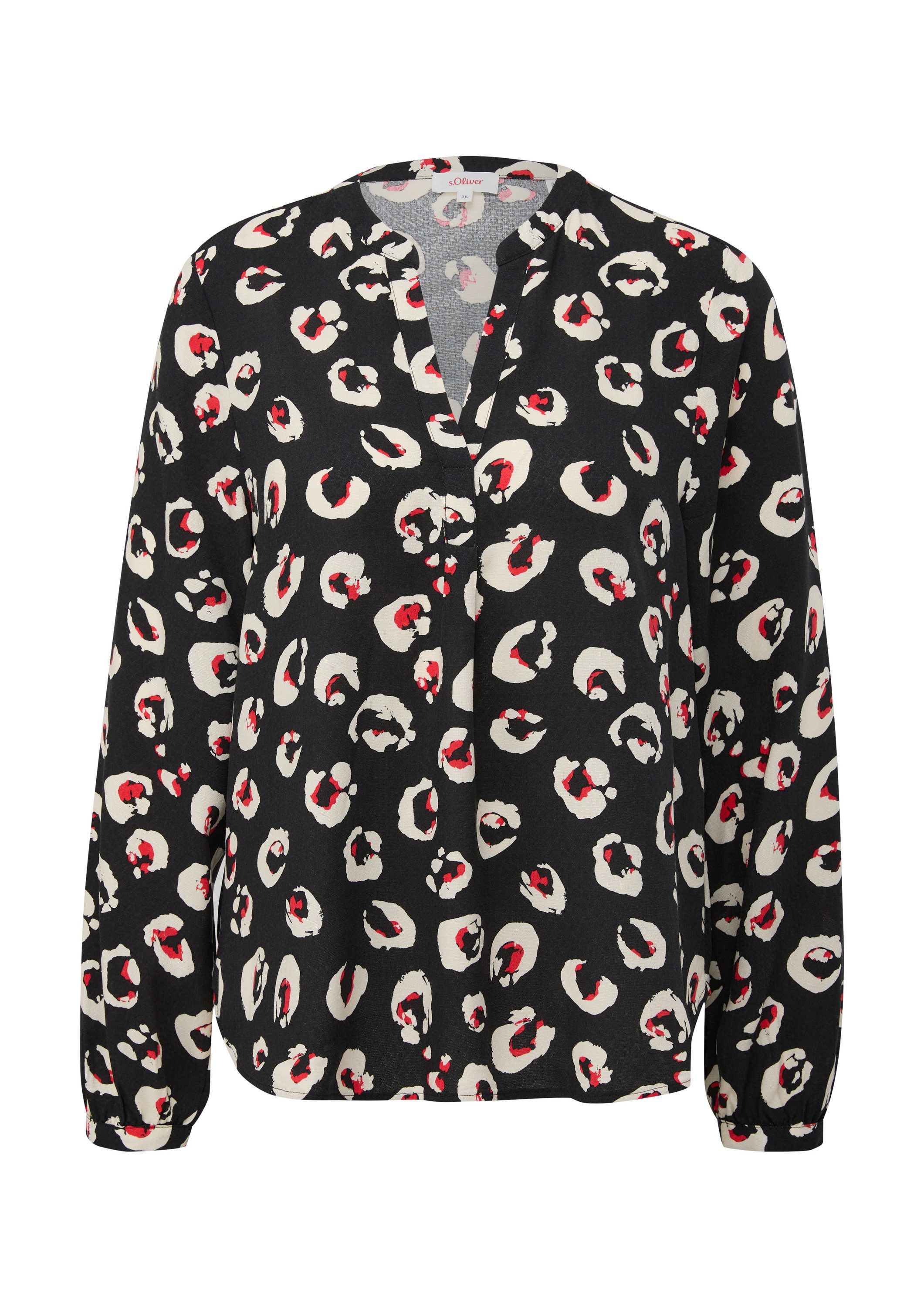 s.Oliver Langarmbluse Bluse Viskosebluse mit Dobby-Struktur günstig online kaufen