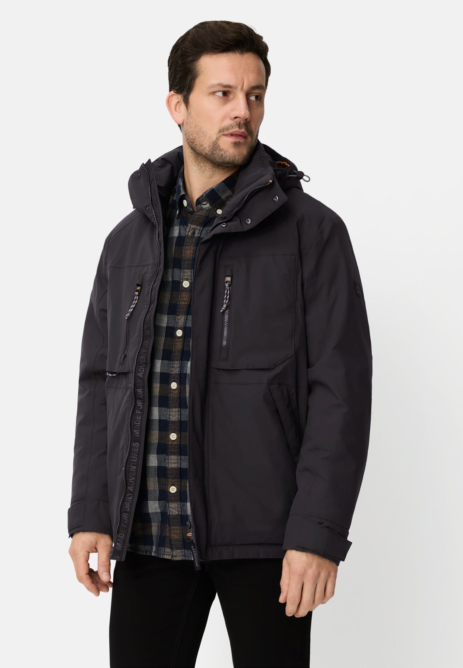 camel active Funktionsjacke mit abnehmbarer Kapuze Langarm Abnehmbare Kapuze Reflektierende Details