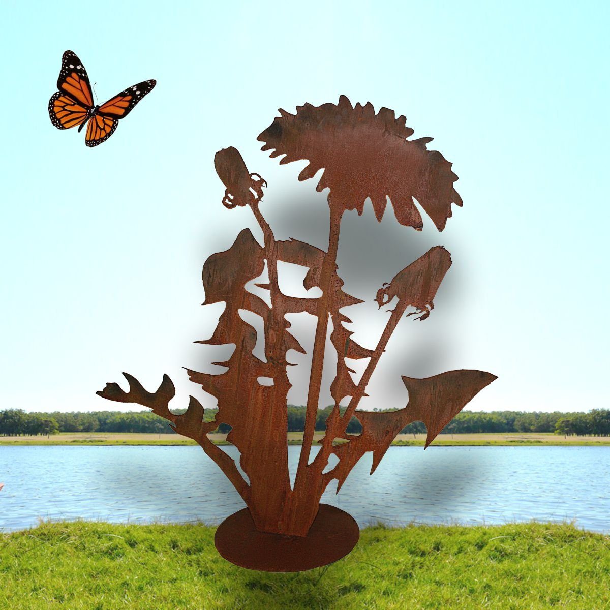440s Gartenfigur 440s Rost Löwenzahn 2-tlg. Set, (Set)