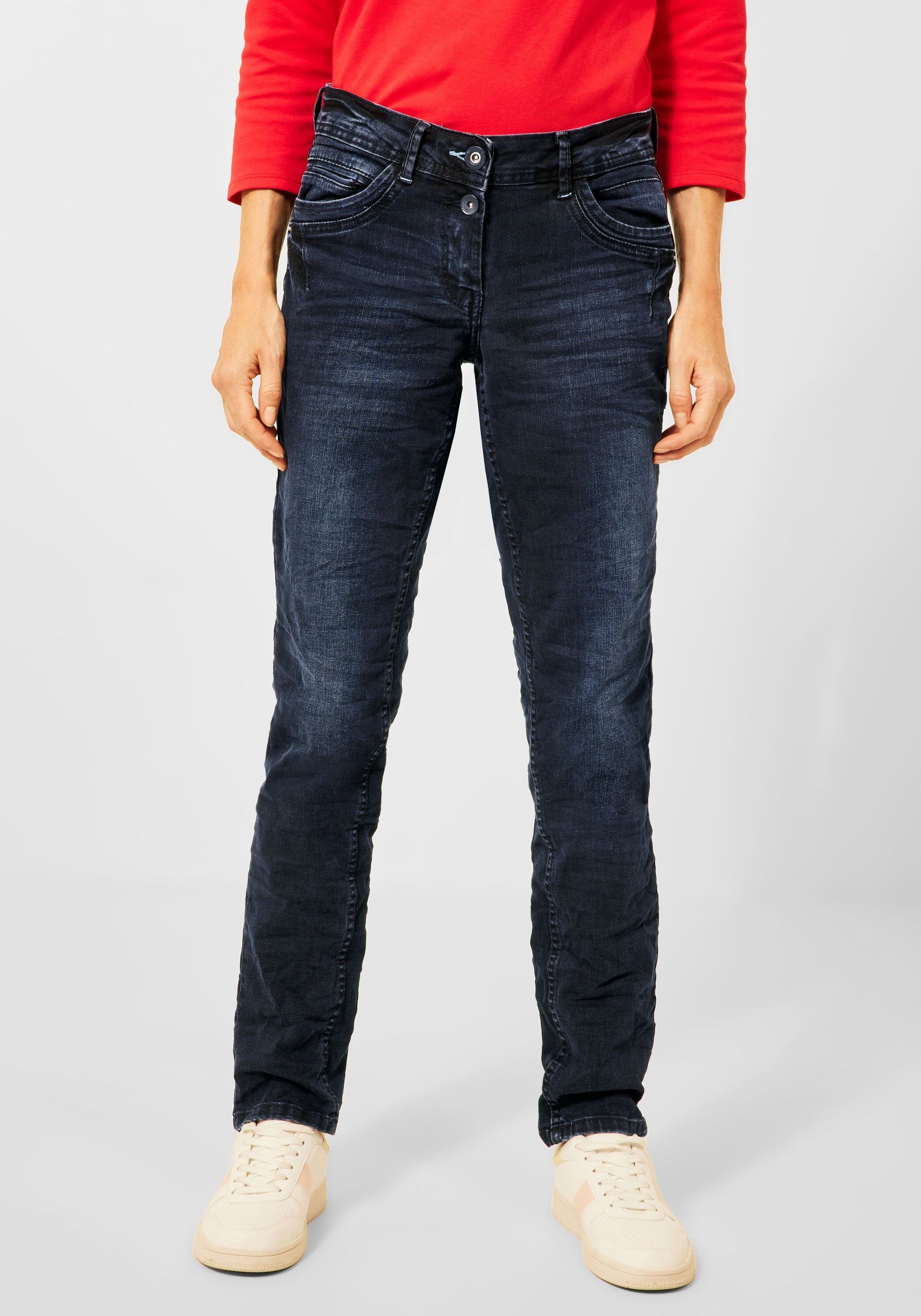Cecil Loose-fit-Jeans Style Scarlett in dunkler Waschung