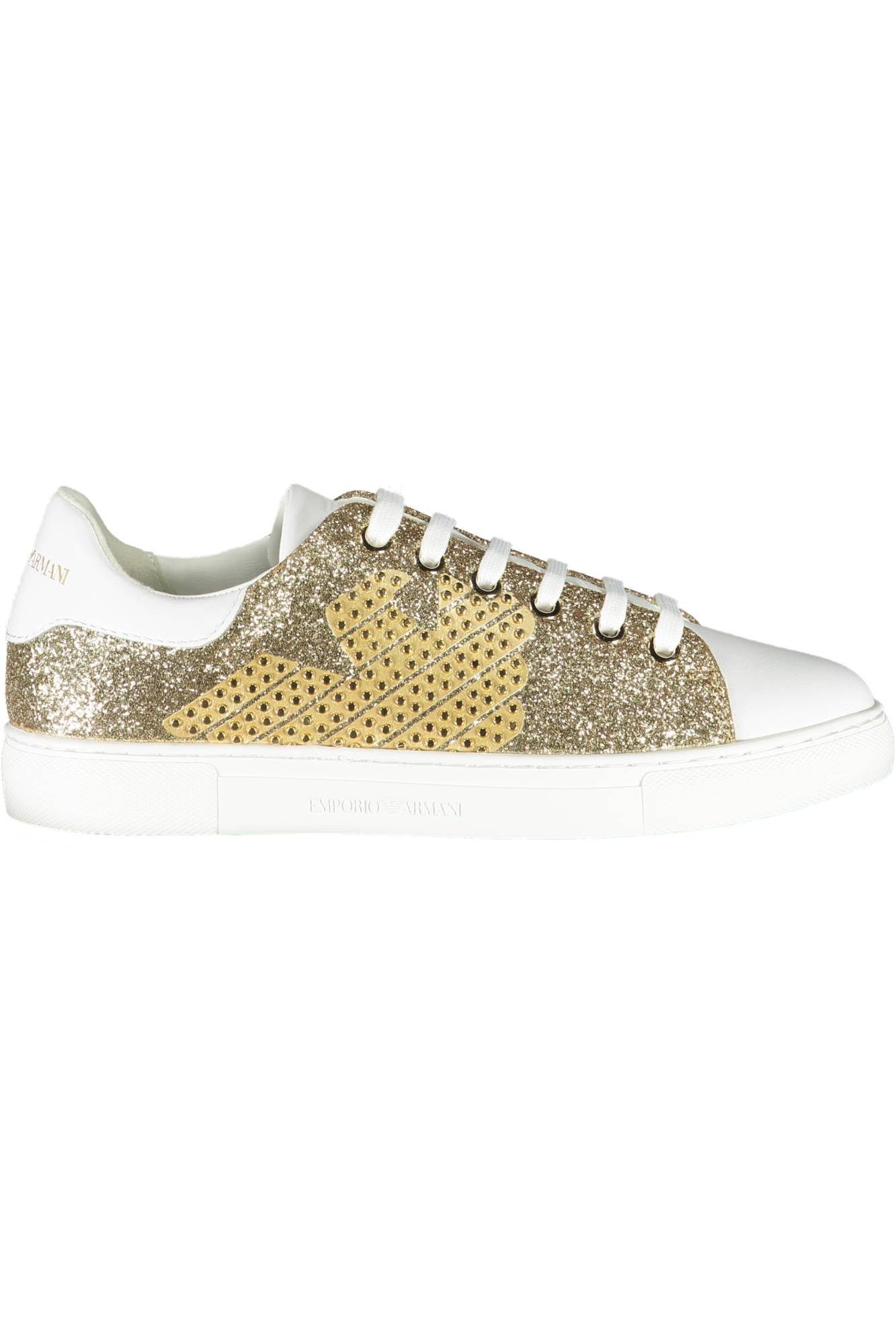 Emporio Armani Sneaker Elegante Damensneaker in Gold mit Kontrastdetails