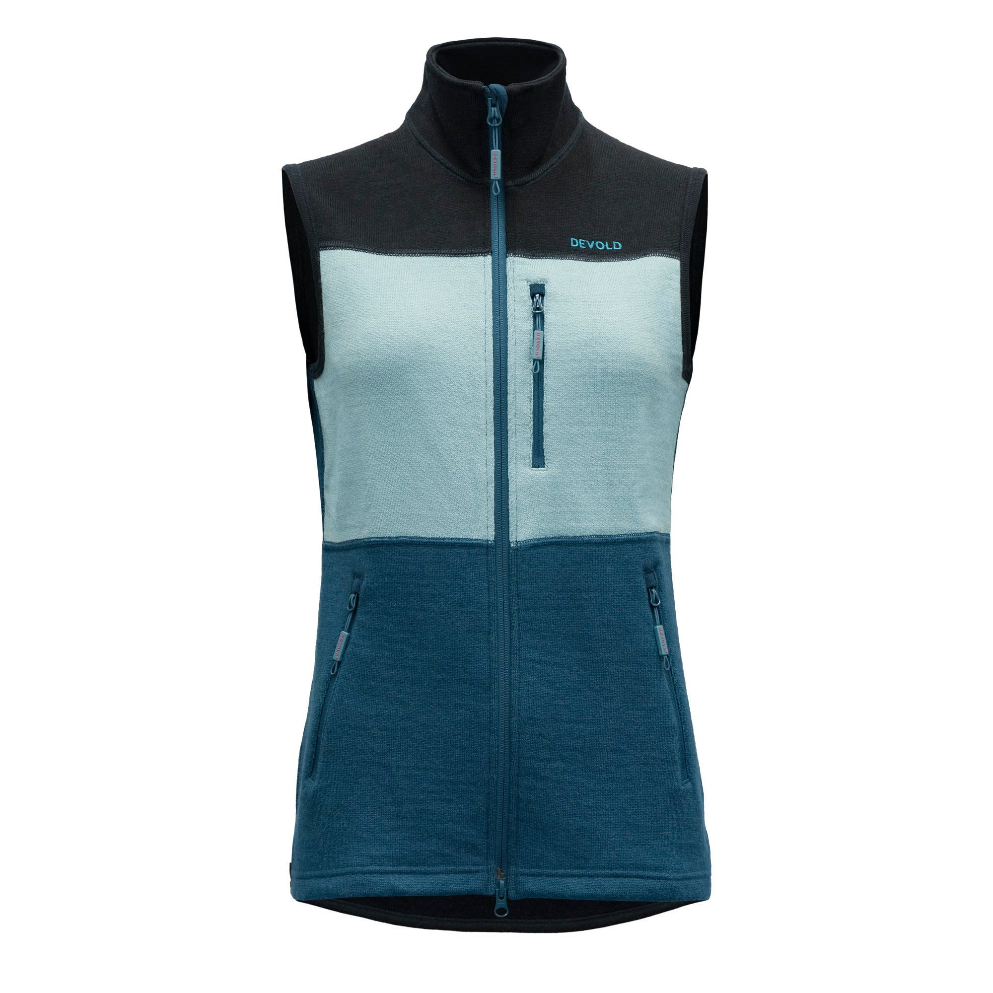 Damen W Funktionsweste Devold Devold - Cameo Ink Isolationsweste Vest Wool Thermo - Flood