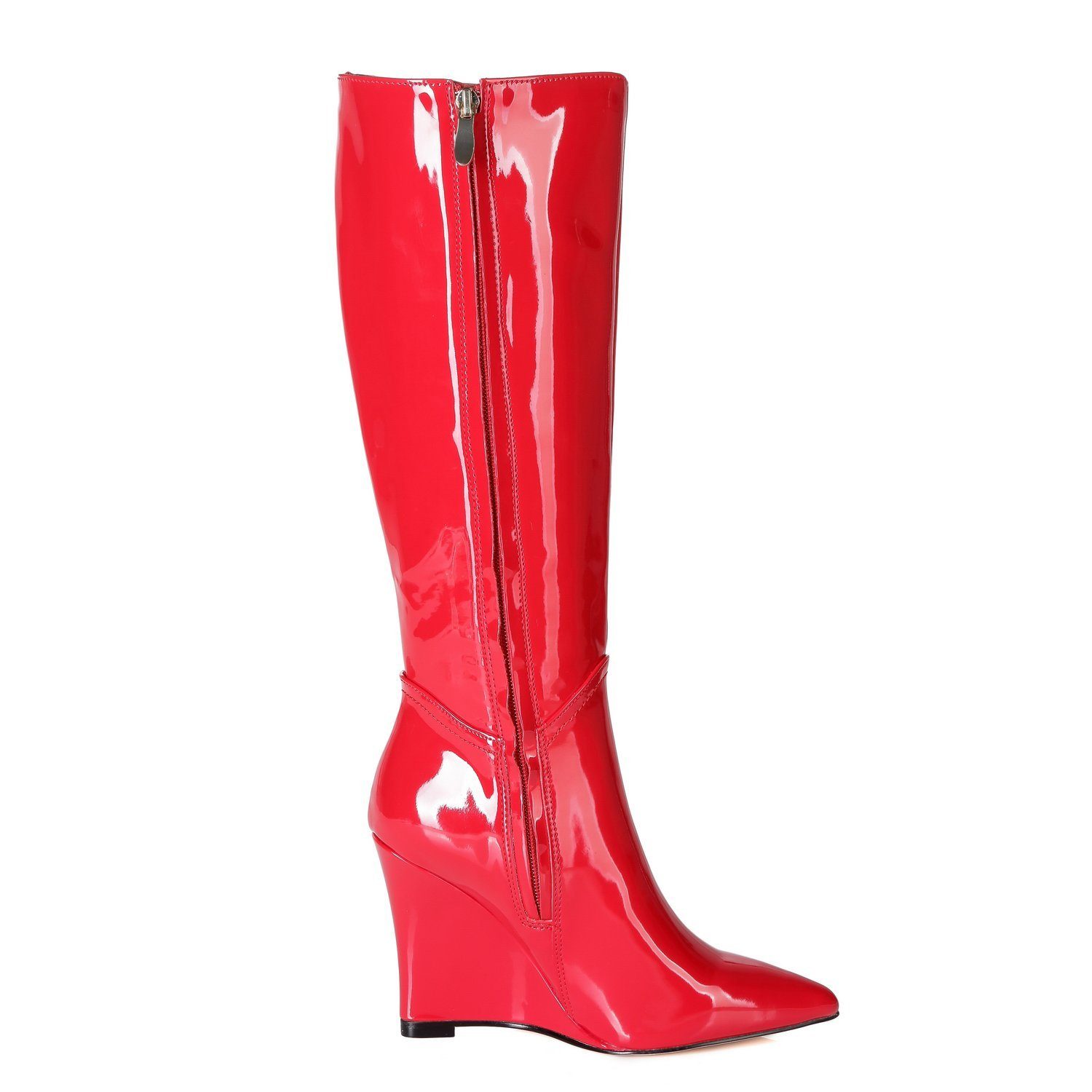 Giaro High-Heel-Stiefel Lack ELLA Blockabsatz Rot Giaro Stiefel
