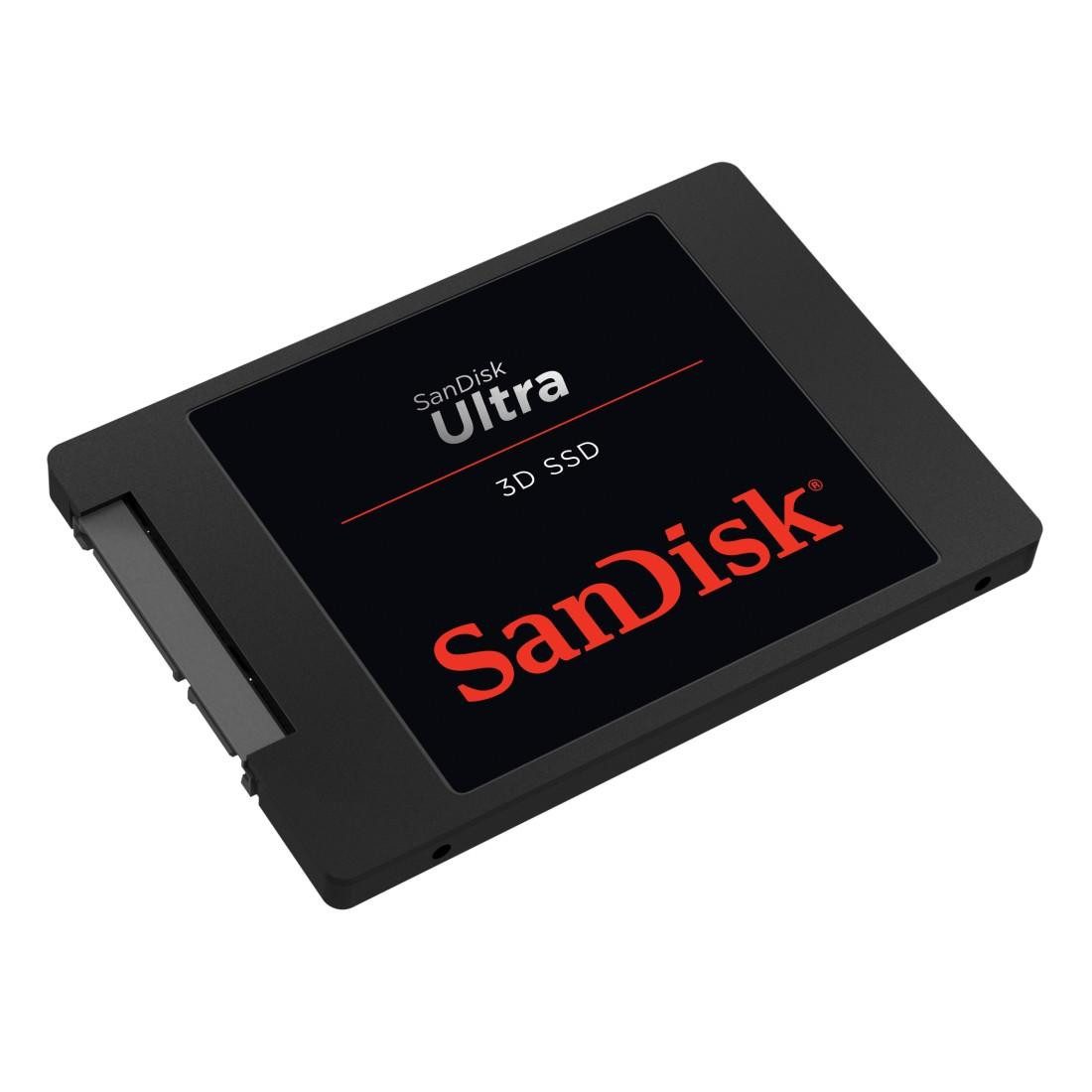 Sandisk SSD Ultra 3D SSD-Festplatte (500 GB) 560 MB/S Lesegeschwindigkeit, 530 MB/S Schreibgeschwindigkeit