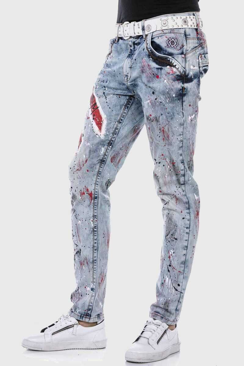 Cipo & Baxx 5-Pocket-Jeans Jeans mit coolem Print