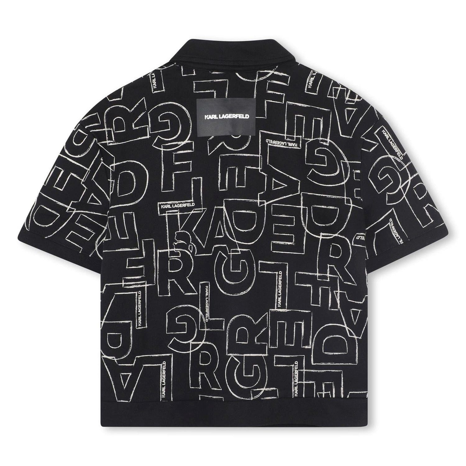 KARL LAGERFELD Kurzarmhemd KARL LAGERFELD KIDS Jersey Kurzarmhemd schwarz
