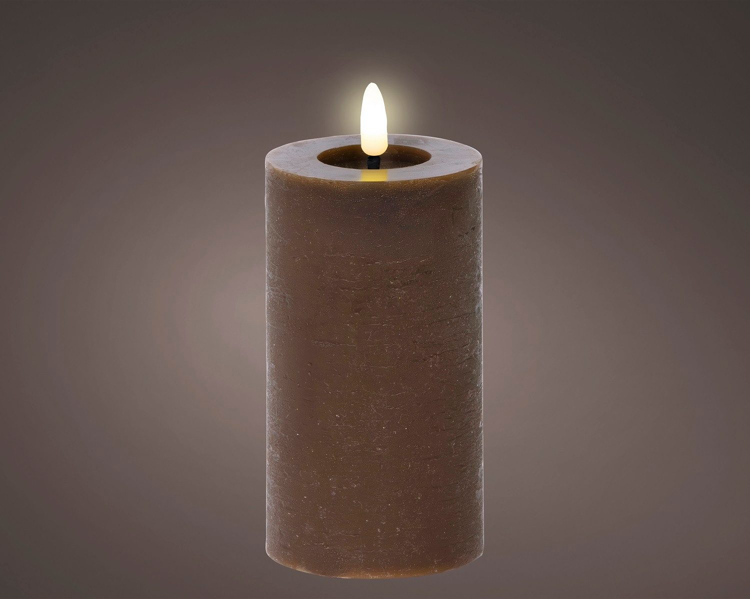 Lumineo LED-Christbaumkerzen Lumineo LED Wachskerze Dunkelbraun 15 x 7 cm, günstig online kaufen