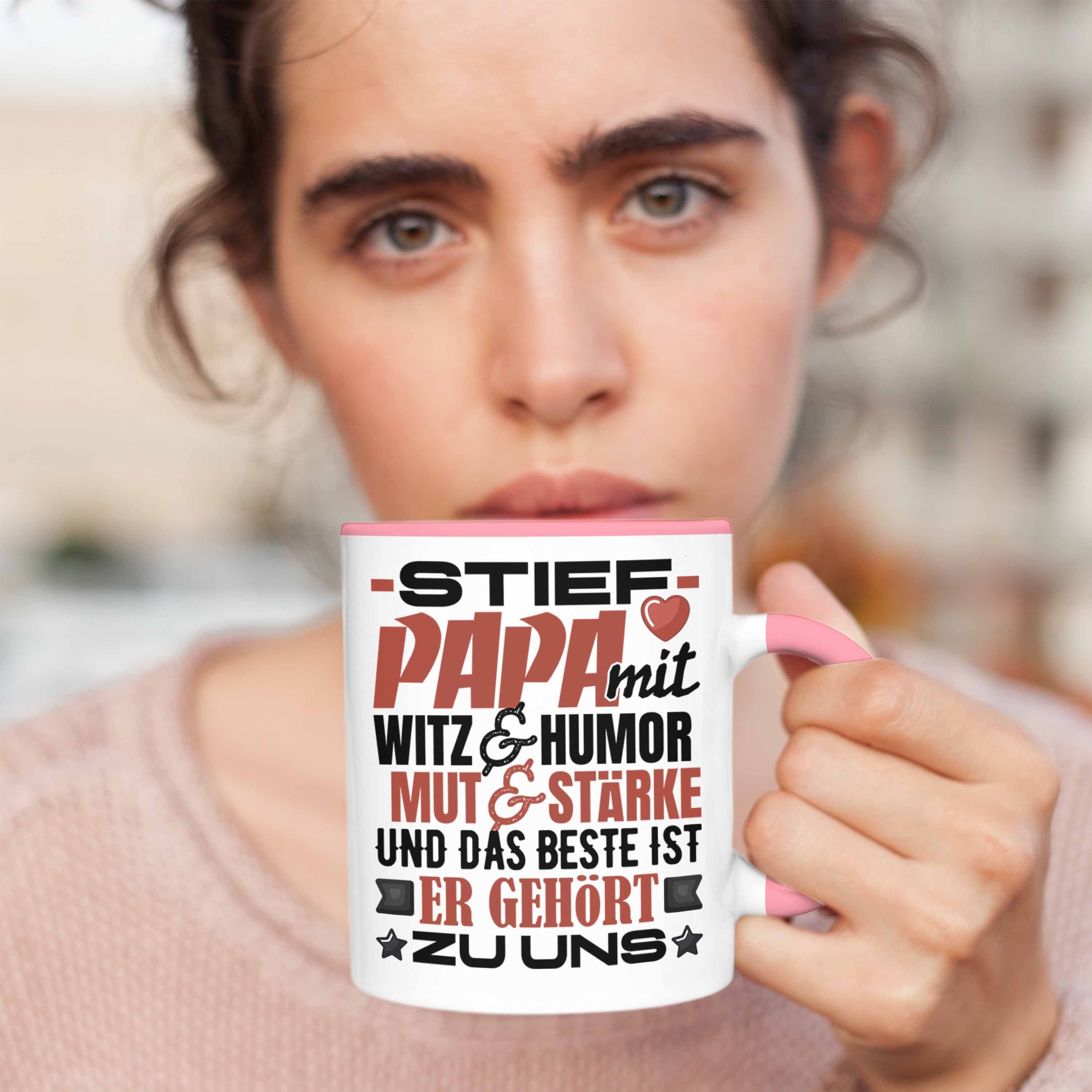 Kindern von Tasse Stiefvater Stiefvater Spruch Trendation Kinder Er Rosa Geschenk an Tasse