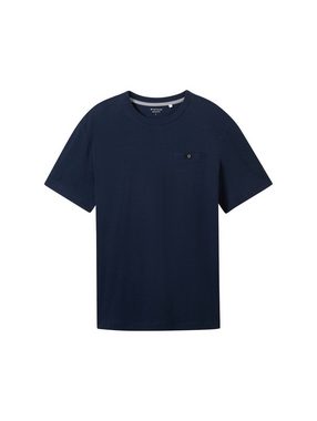 TOM TAILOR T-Shirt T-Shirt mit Leinenanteil