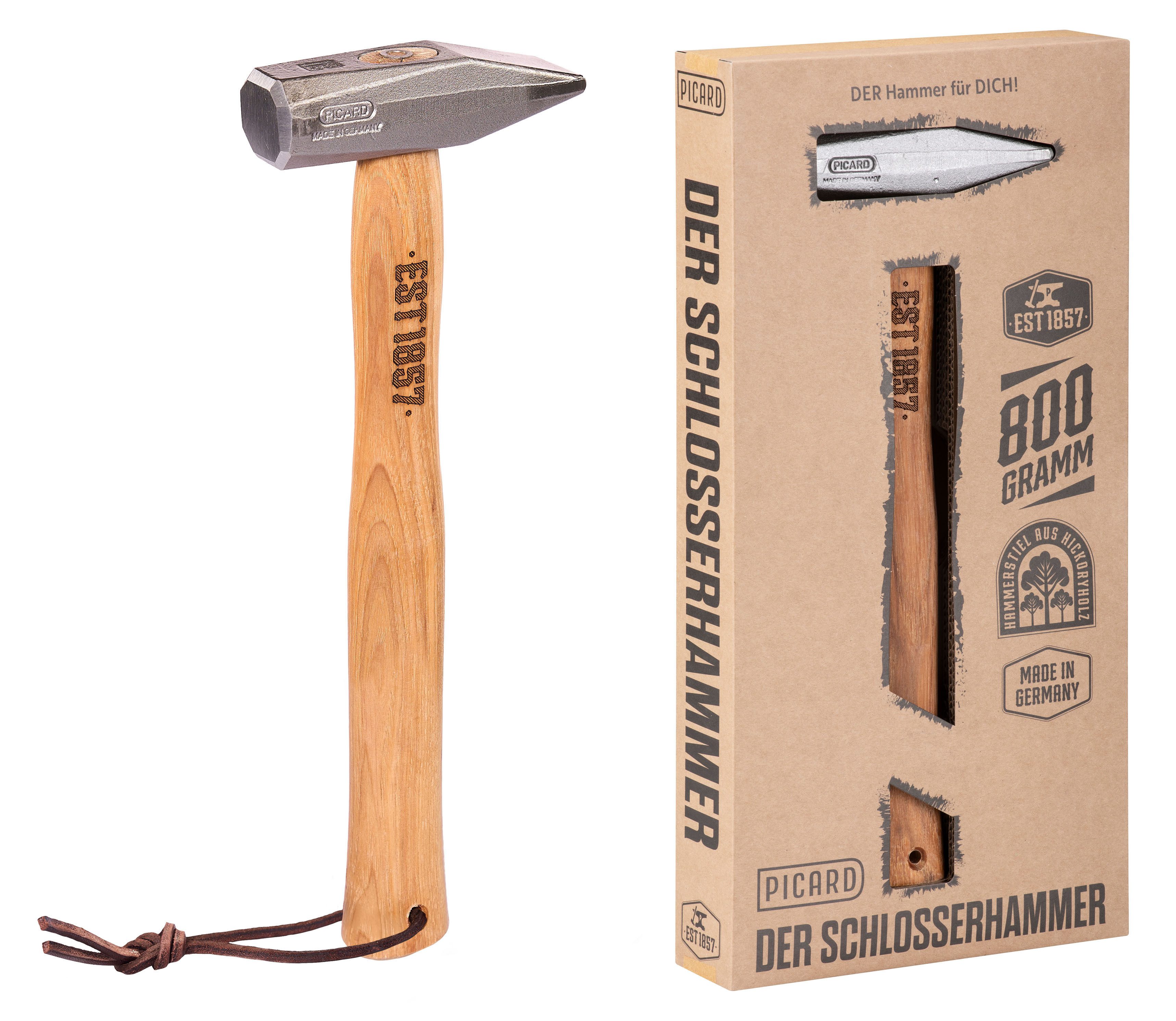 Hammer PICARD EST 1857 Schlosserhammer 800g in Geschenkverpackung
