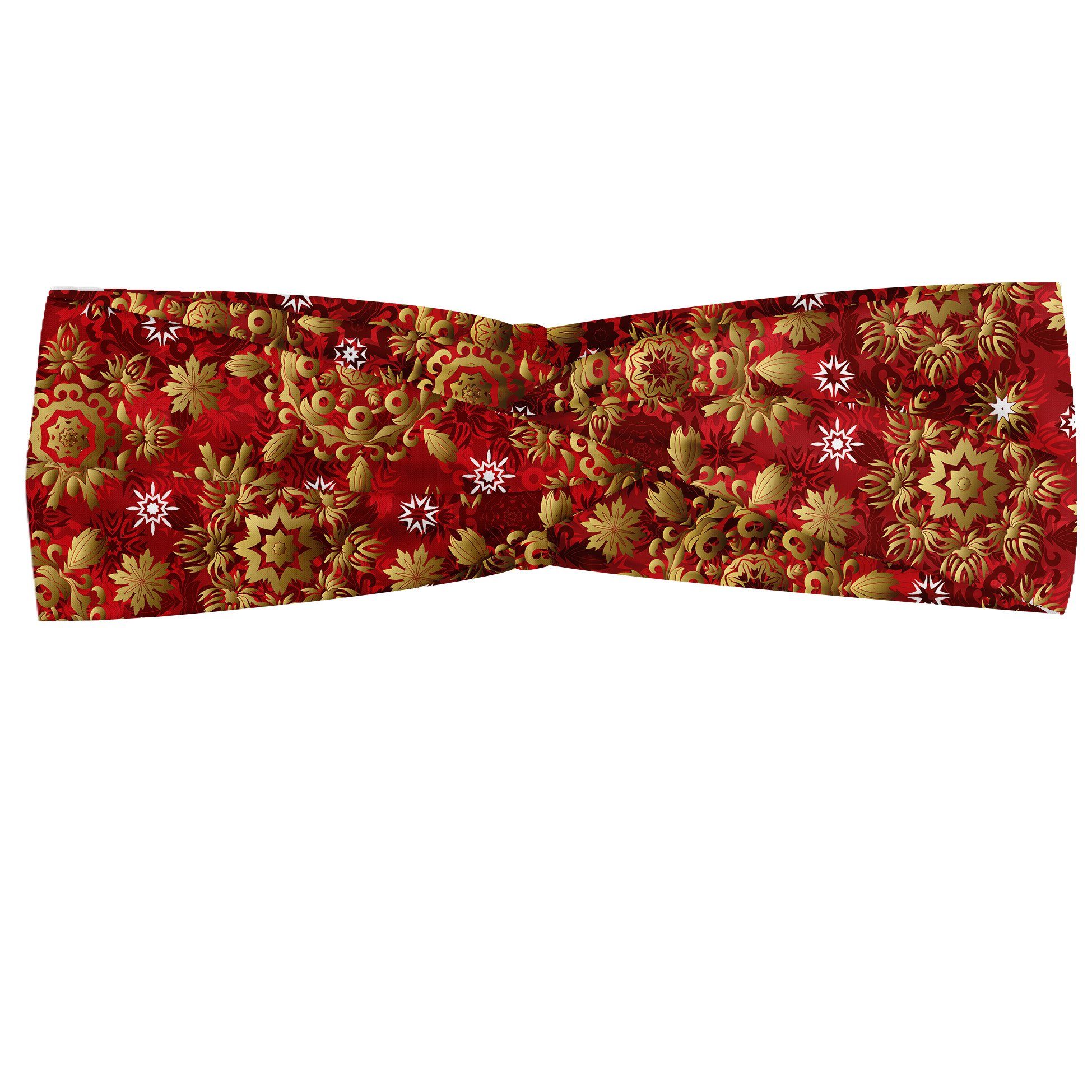 Abakuhaus Stirnband Elastisch und Angenehme alltags accessories Red Mandala Weihnachten Flora Ornament