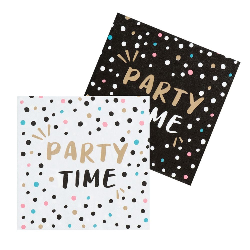 Boland Papierserviette 20 Servietten - Party Time - ca. 33 x 33 cm