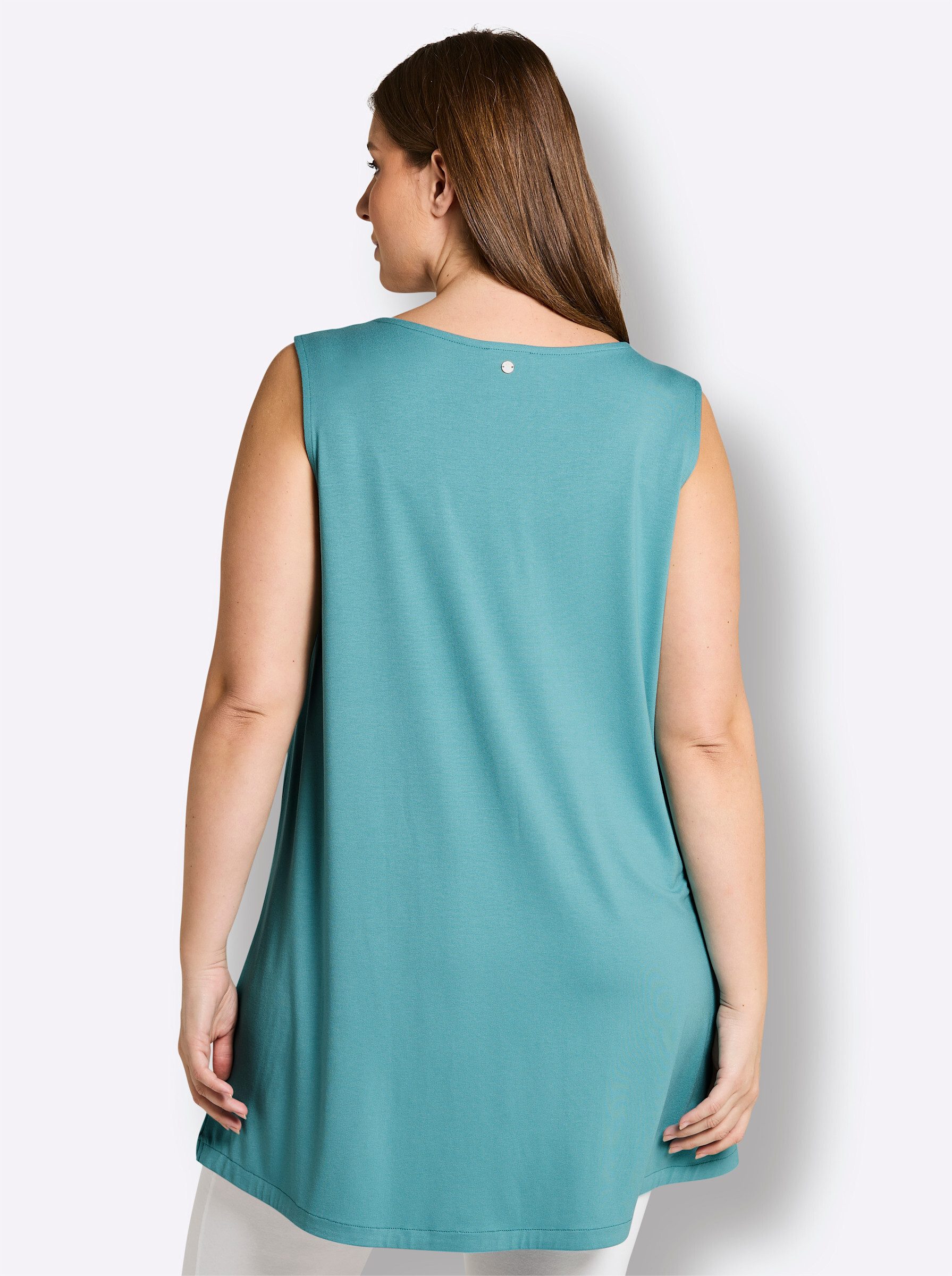 Sheego Shirttop Longtop Ärmellos