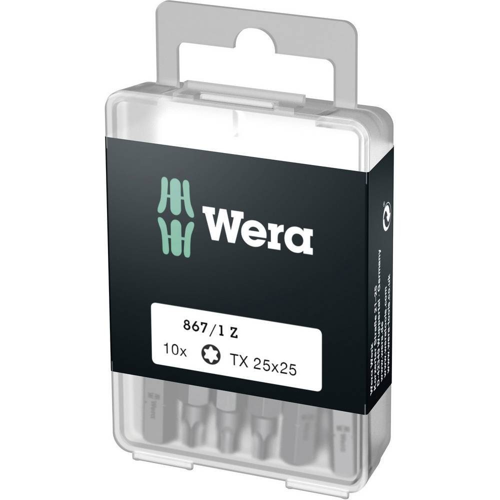 Bit 10er Wera T25 x 867/1 Torx-Bit TORX Z 25