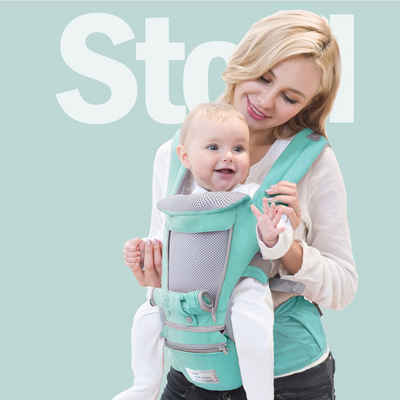 Tidyard Bauchtrage Hüftsitz Atmungsaktives und Abnehmbares Design (Verstellbarer Gurt Seitentaschen, Ergonomische Baby-Sicherheitsträger Träger Taillenhocker), für 0-36 Monate Babys Kleinkinder