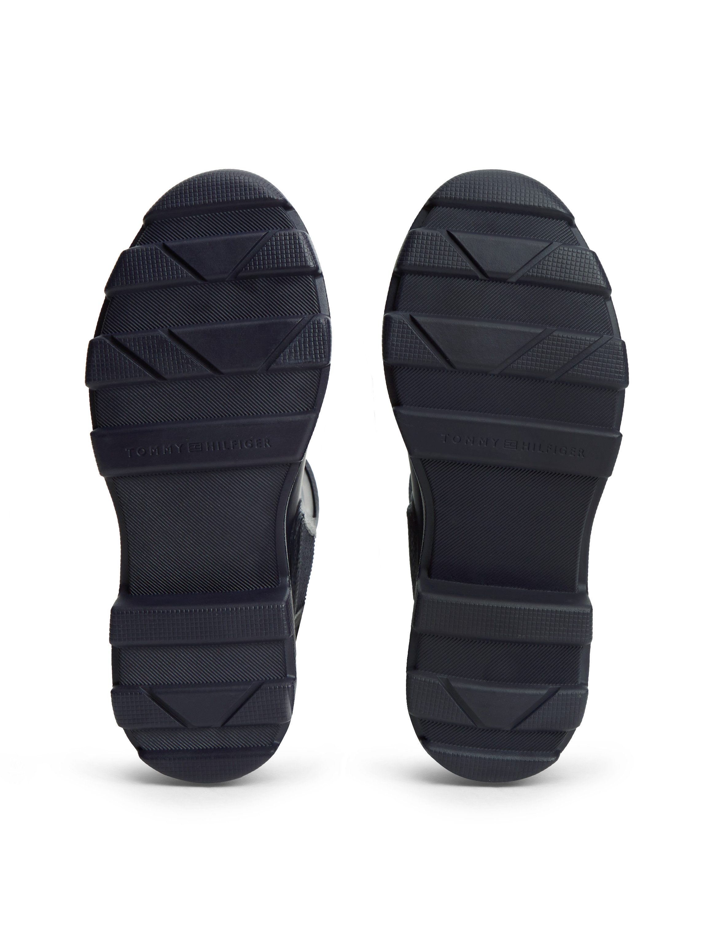 Tommy Hilfiger RUBBER FLAG CLEATED RAINBOOT Chelseaboots Stiefelette, Rainboots mit beidseitigem Stretcheinsatz