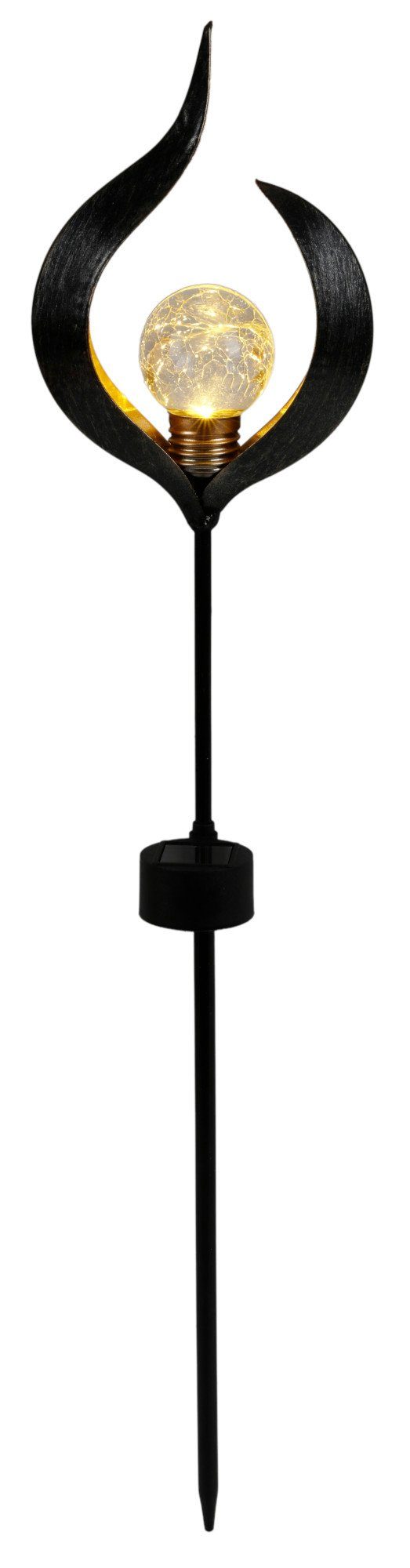 BURI Kugelleuchte Solar Metall-Gartenstecker 58,5cm LED günstig online kaufen