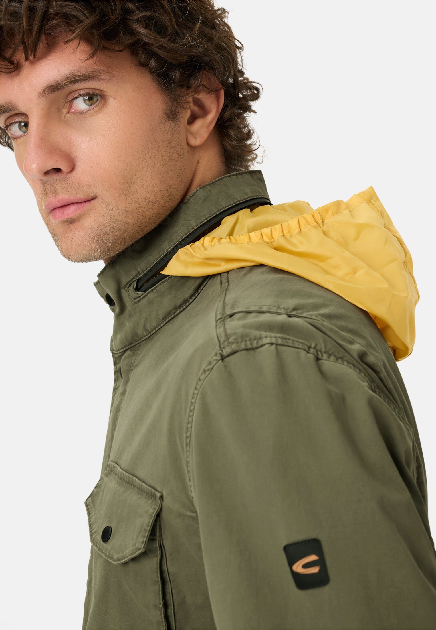 camel active Kurzjacke Blouson mit rollbarer Kapuze Langarm