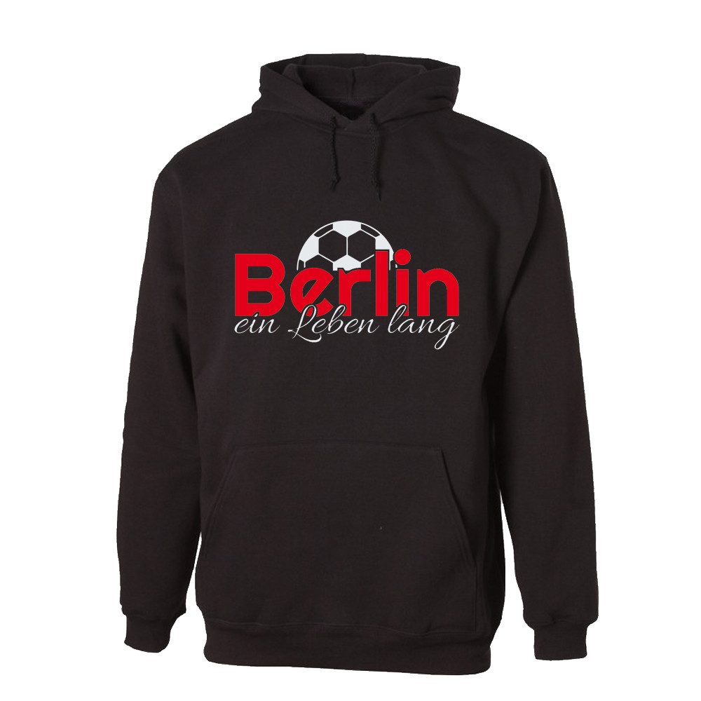 G-graphics Hoodie Berlin ein Leben lang (rot) Unisex Pullover mit einem Motiv für den echten Fan