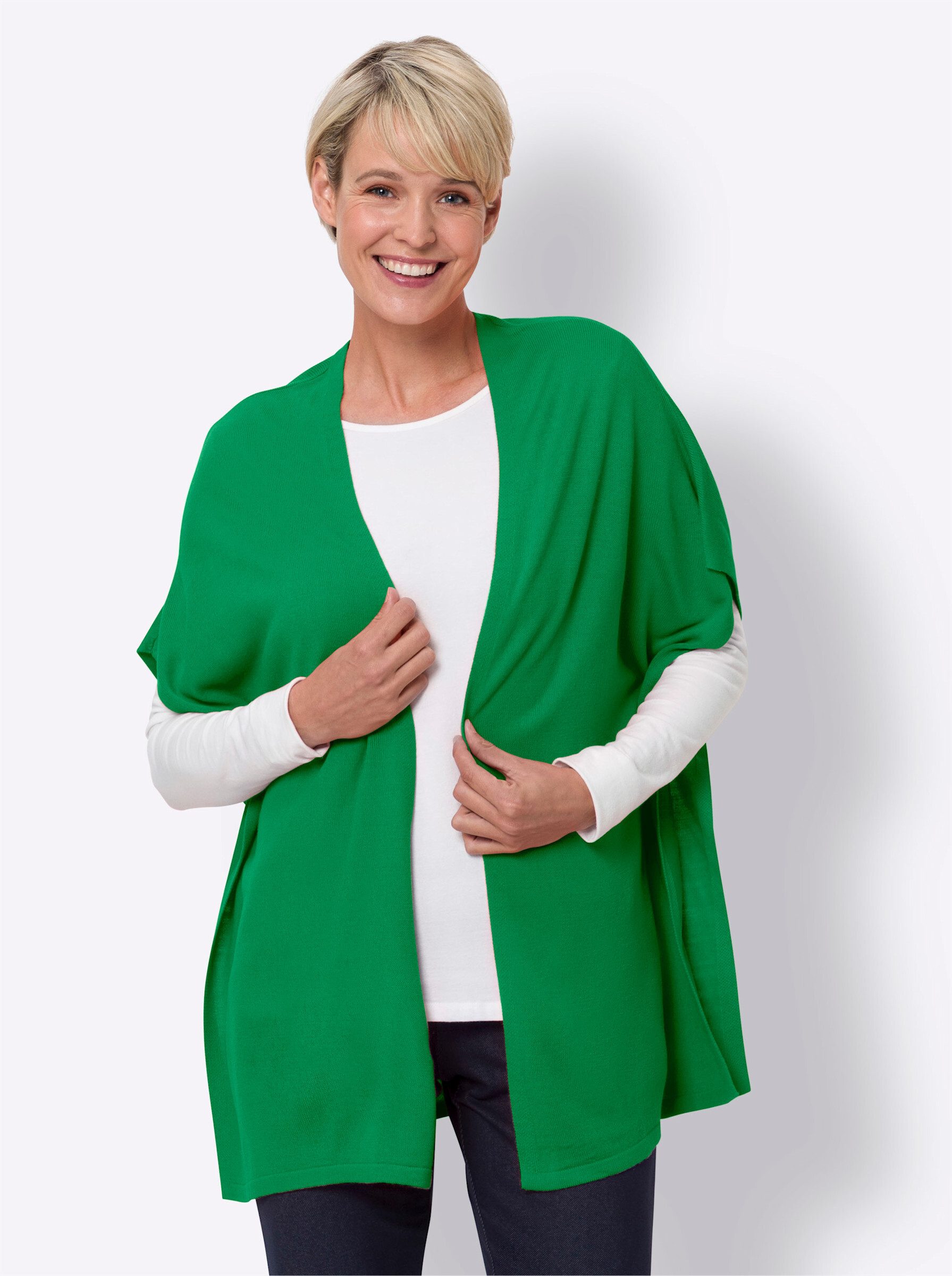 Sieh an! Strickjacke Strickponcho